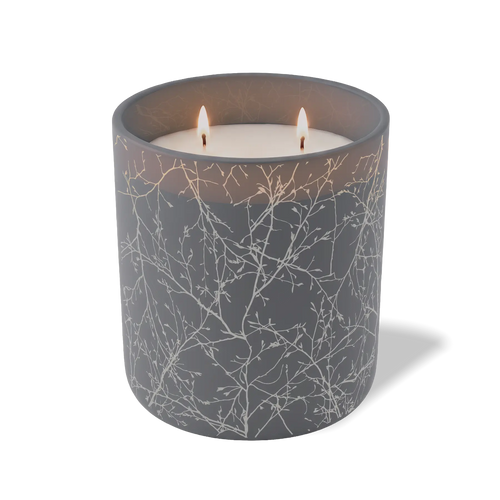 Custom Etched Branches - 12 oz Candle Graphite