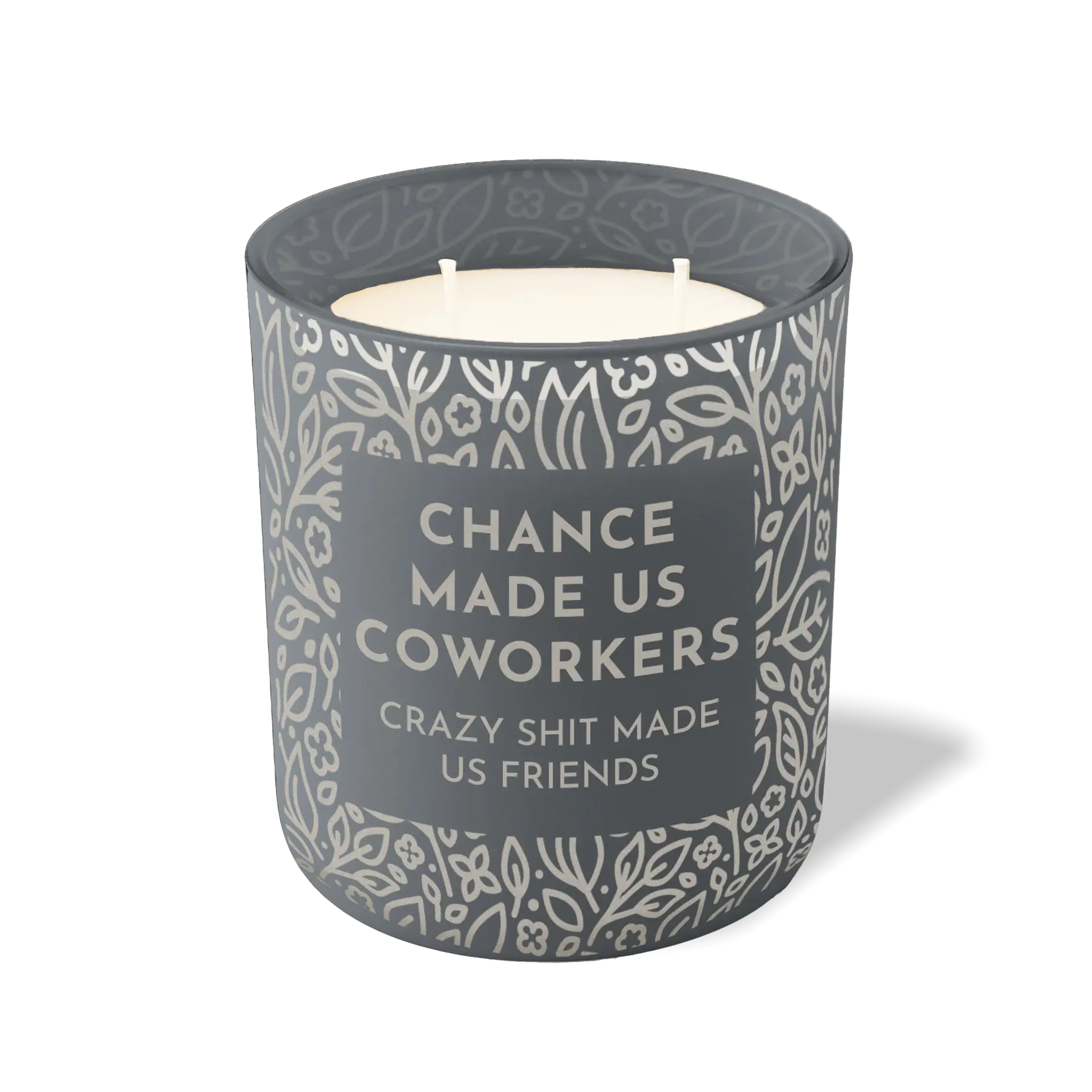 Custom Etched Chance Made Us Coworkers 12 oz Studio Series Candle - Graphite