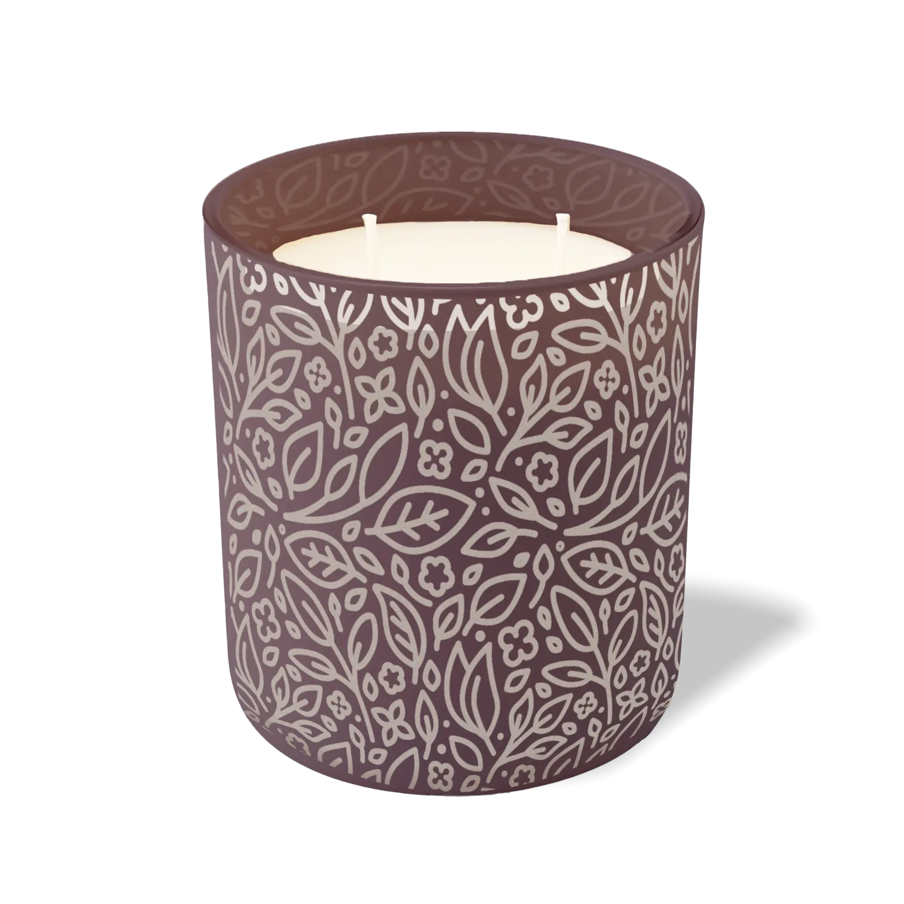 Wild Journey Custom Etched Floral 12 oz Studio Series Candle in Velvet Plum