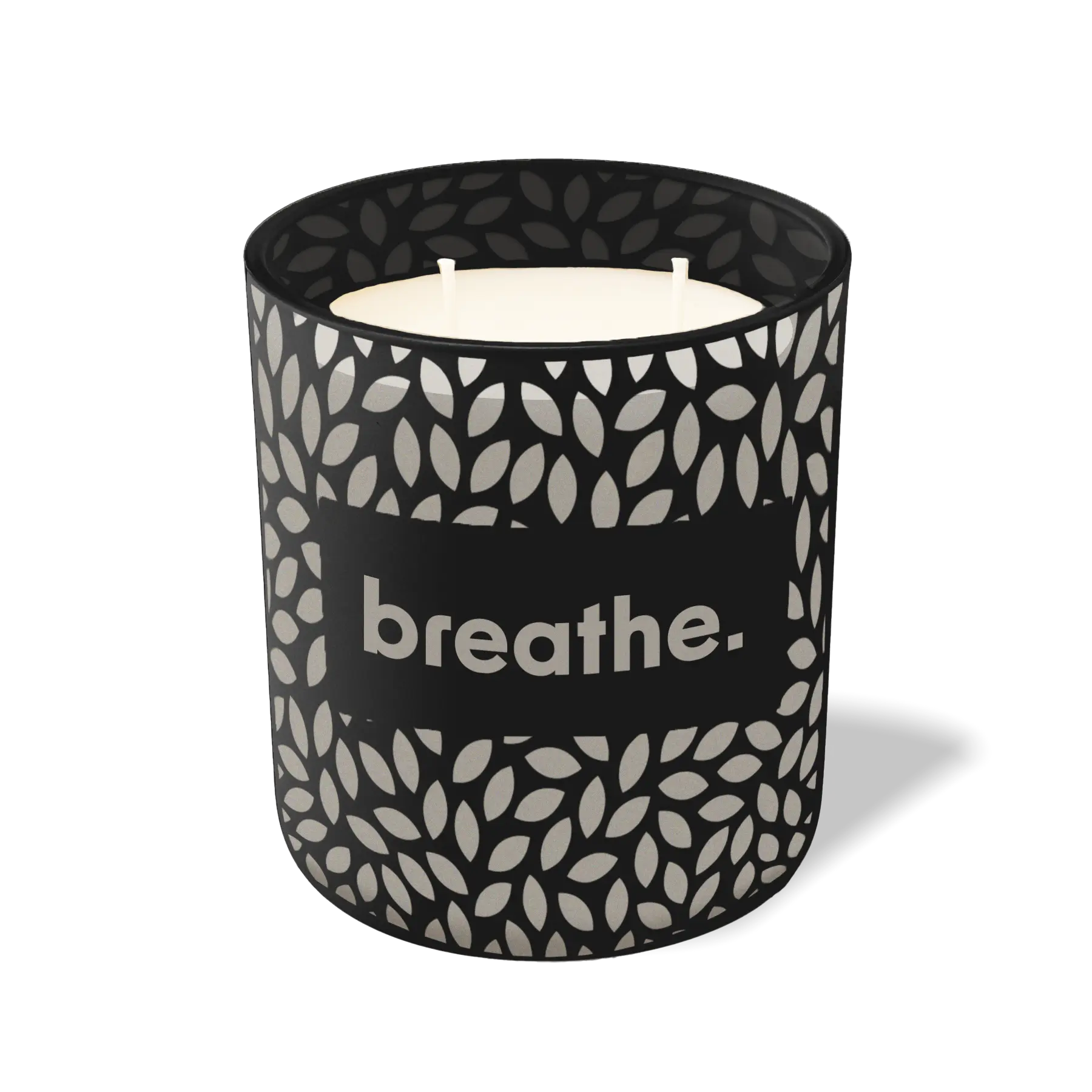 Wild Journey Custom Etched Breathe 12 oz Studio Series Candle in Black
