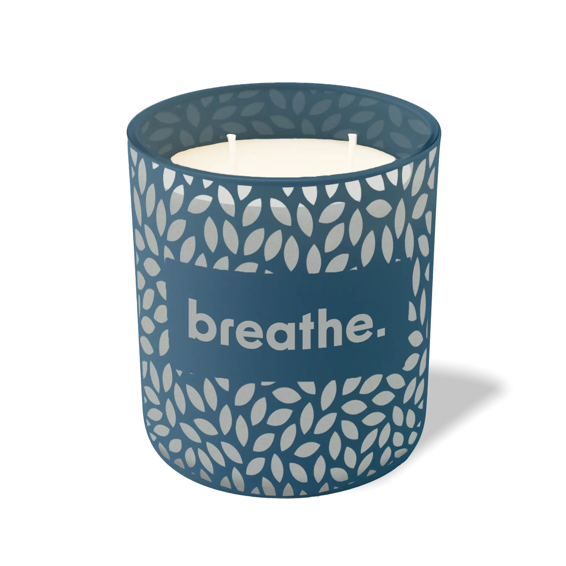Wild Journey Custom Etched Breathe 12 oz Studio Series Candle in Cobalt