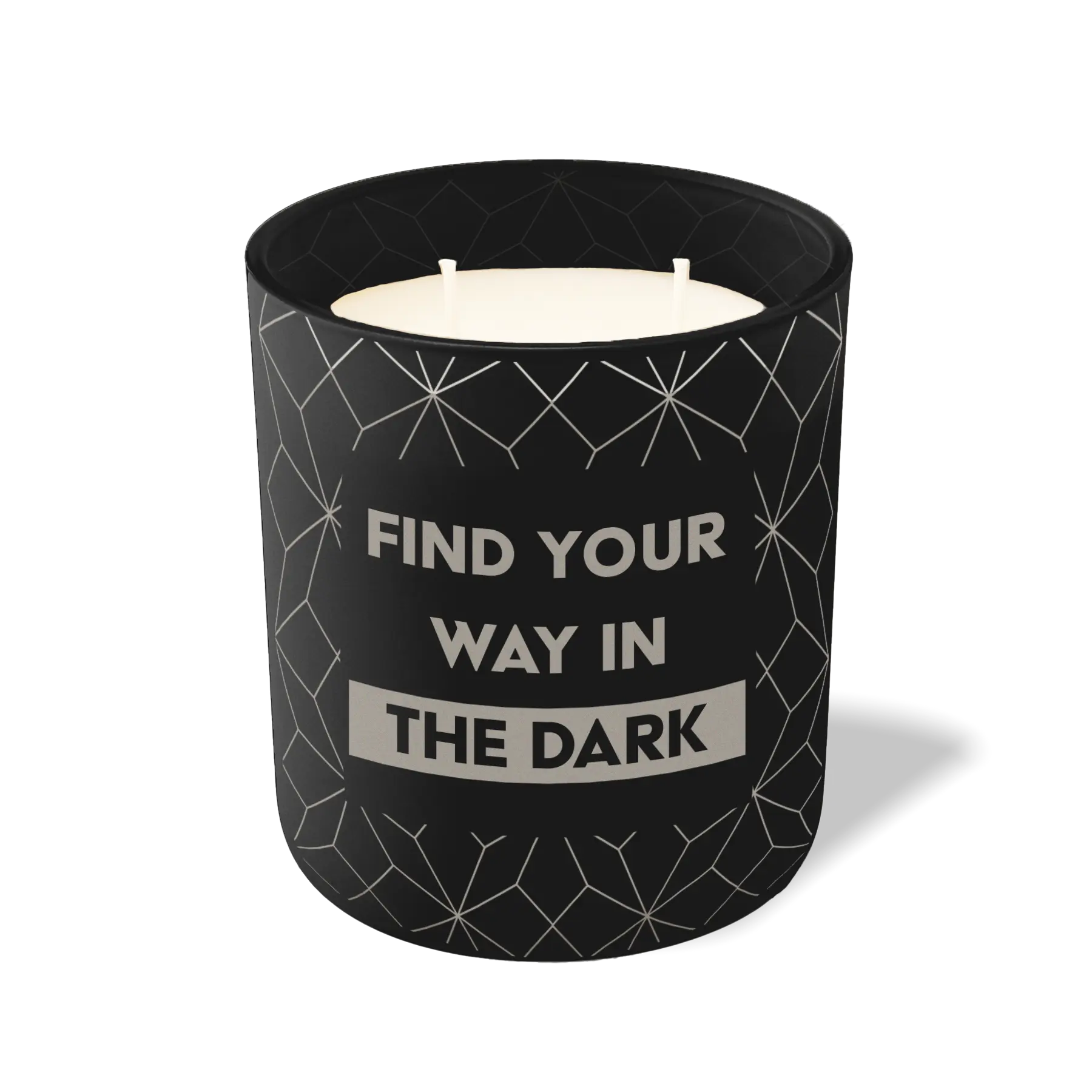 Custom Etched Find Your Way in the Dark 12 oz Studio Series Candle - Black