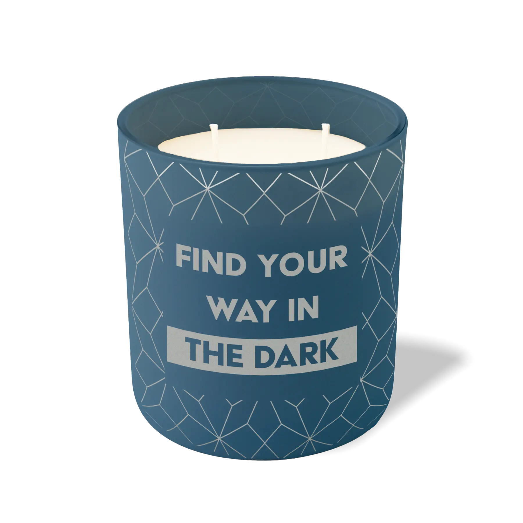 Wild Journey Custom Etched Find Your Way in the Dark 12 oz Studio Series Candle in Cobalt