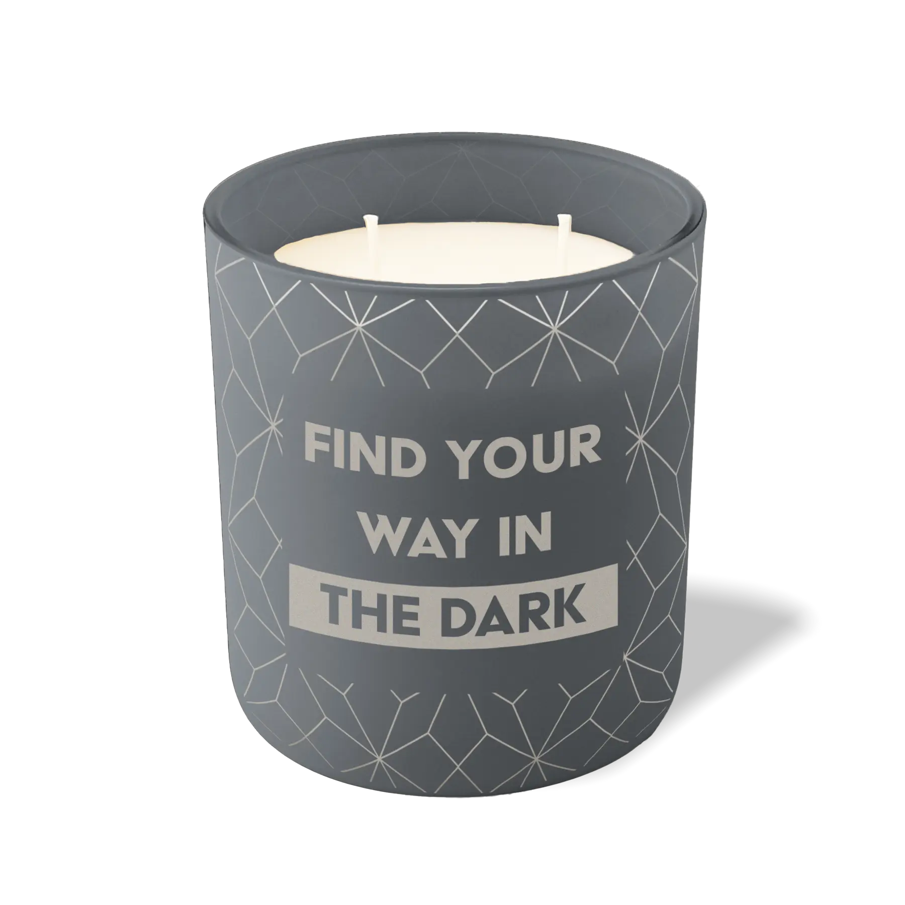 Custom Etched Find Your Way in the Dark 12 oz Studio Series Candle - Graphite