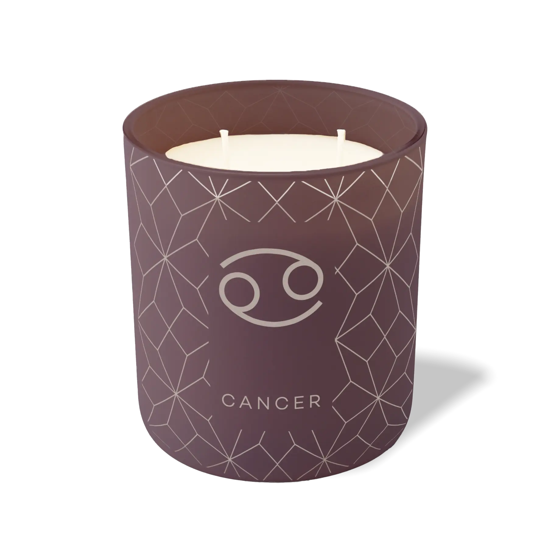 Wild Journey Custom Etched Cancer Symbol 12 oz Studio Series Candle in Velvet Plum