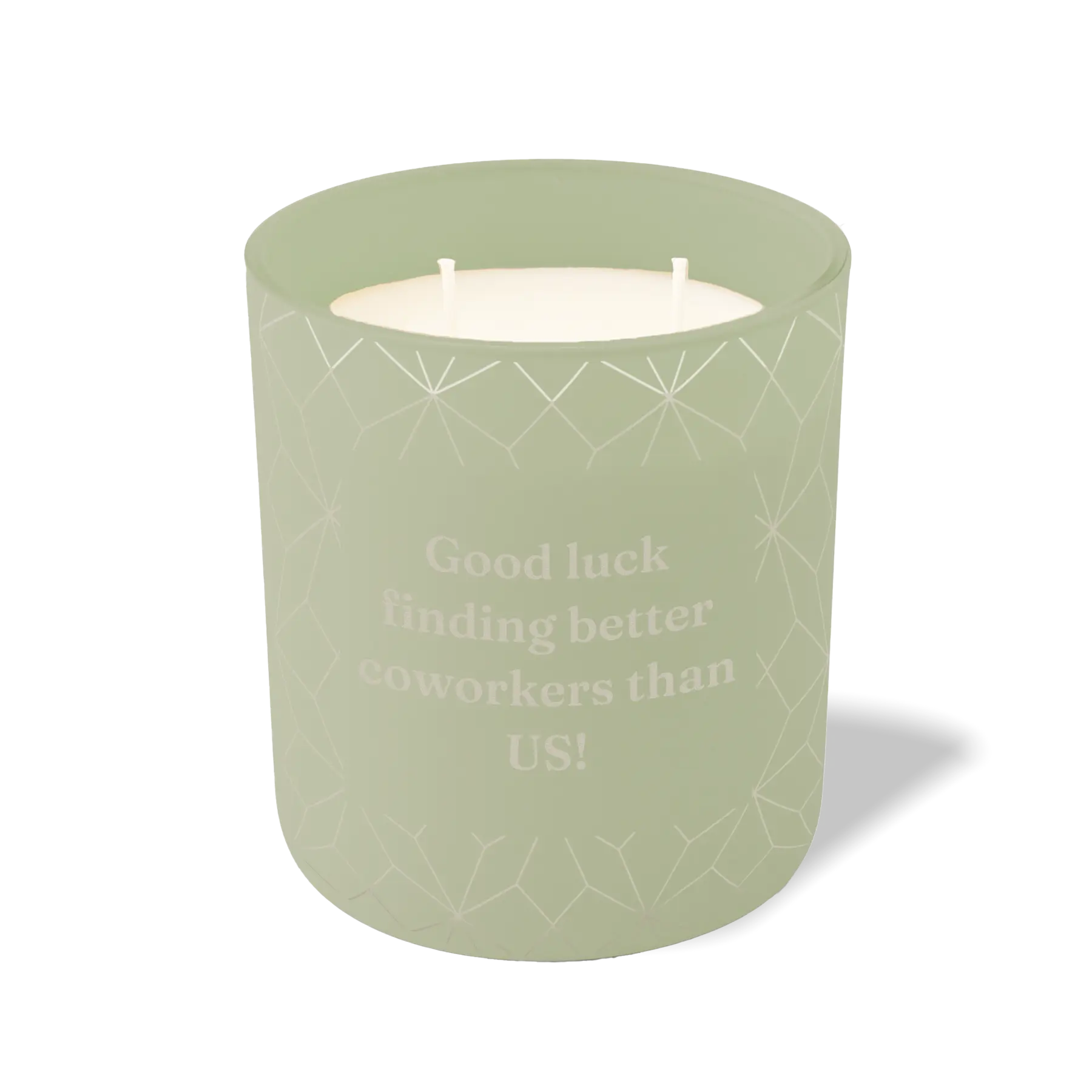 Wild Journey Custom Etched Good Luck Finding Better Coworkers 12 oz Studio Series Candle in Meadow