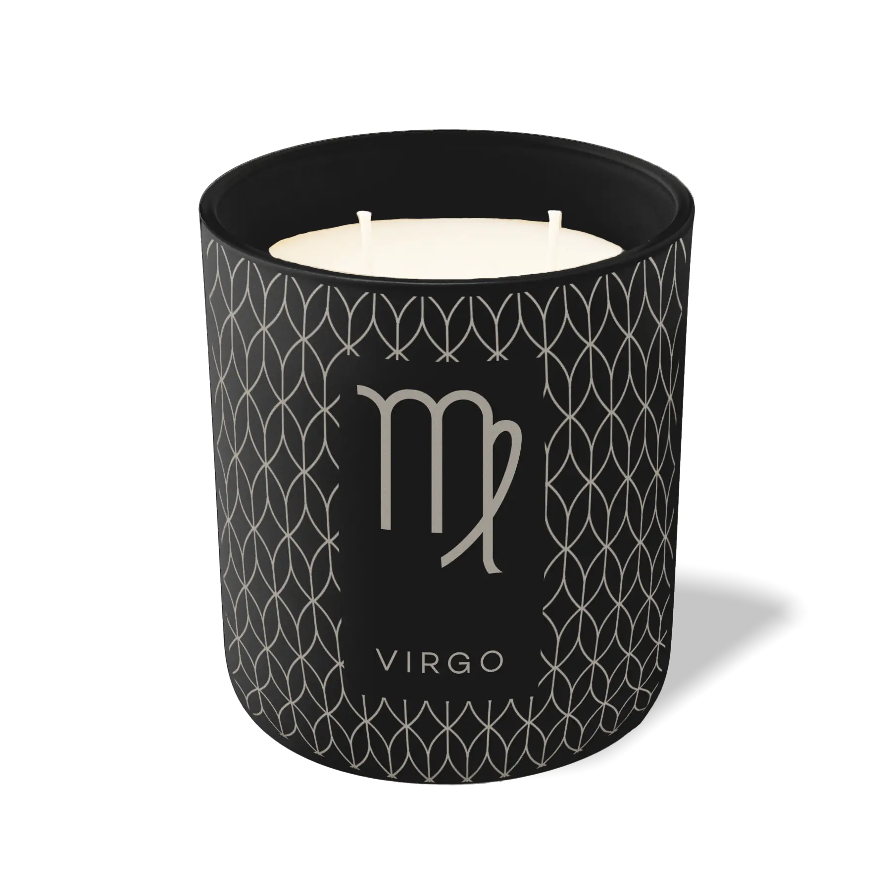 Custom Etched Virgo Symbol 12 oz Studio Series Candle - Black