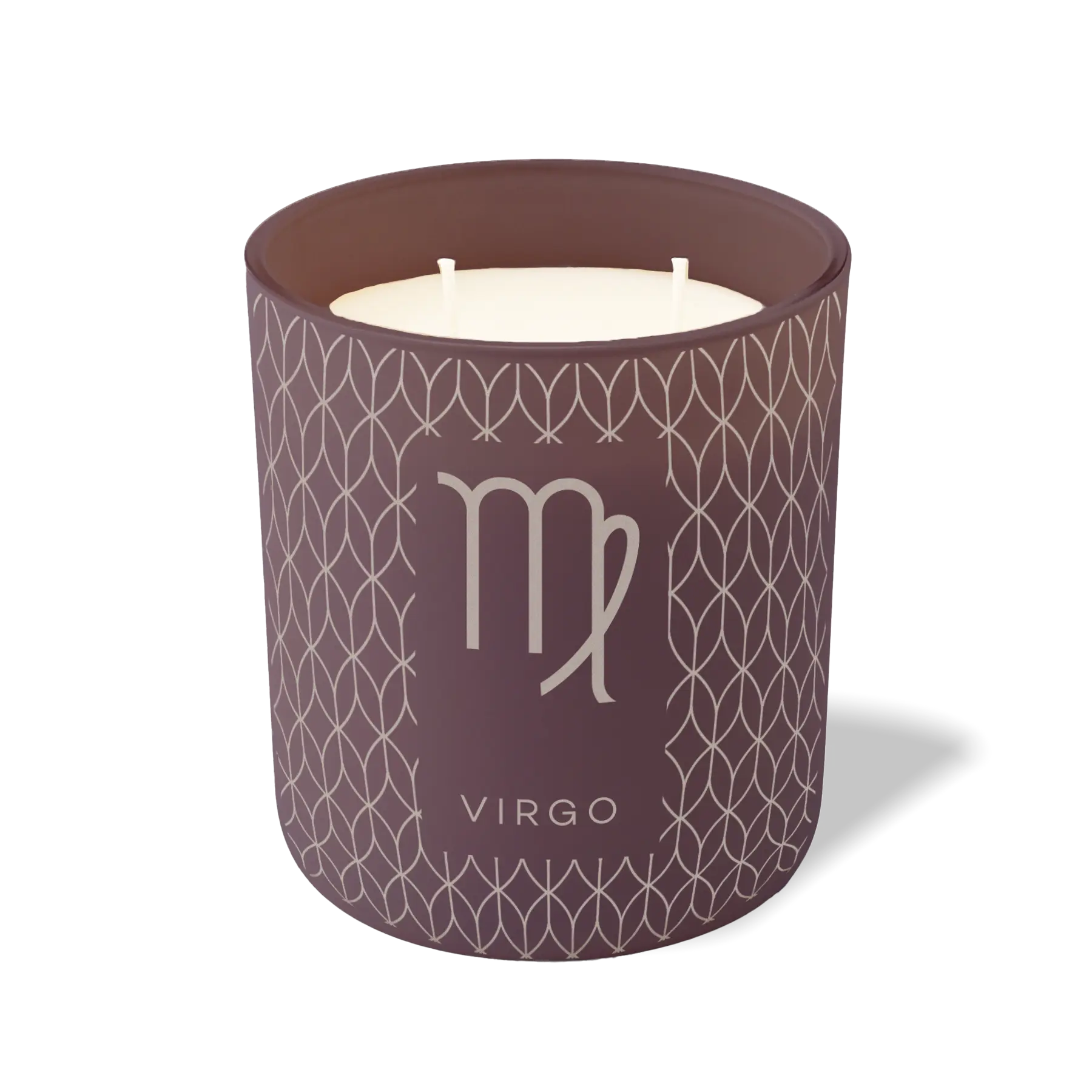 Wild Journey Custom Etched Virgo Symbol 12 oz Studio Series Candle in Velvet Plum