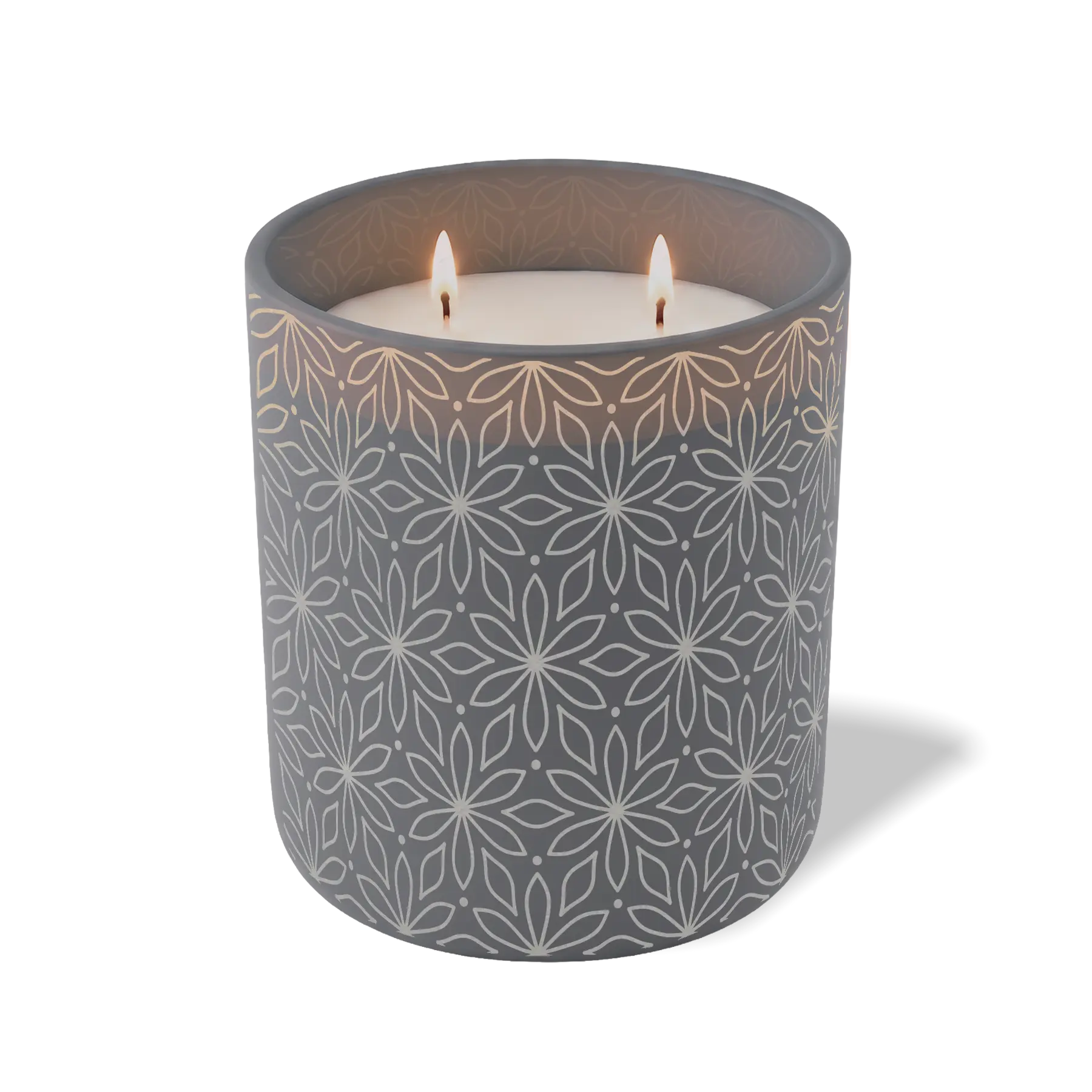 Custom Etched Petals - 12 oz Candle Graphite