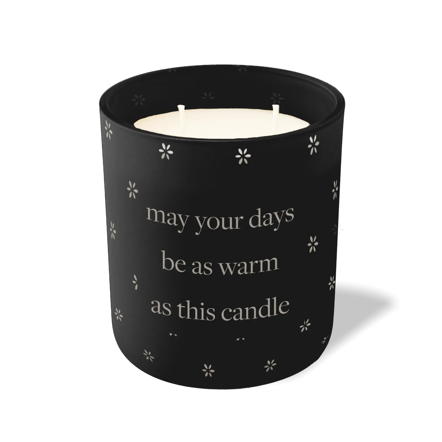 Custom Etched May Your Days Be As Warm 12 oz Studio Series Candle - Black