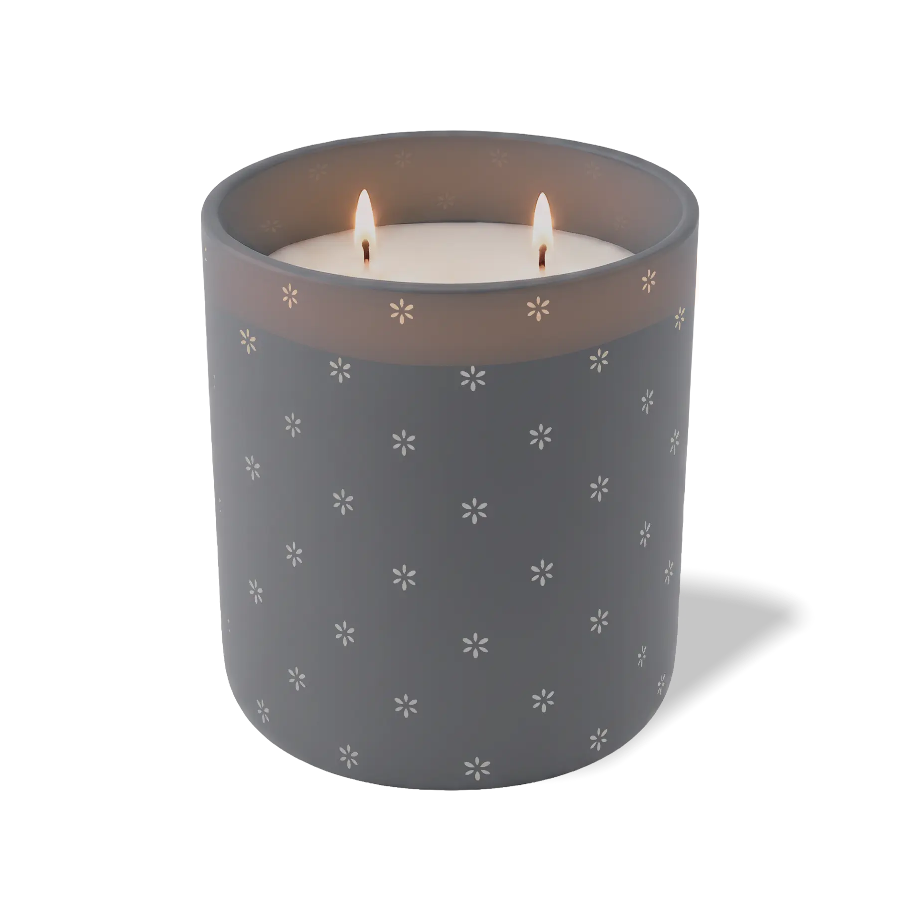Custom Etched Spaced Flower - 12 oz Candle Graphite