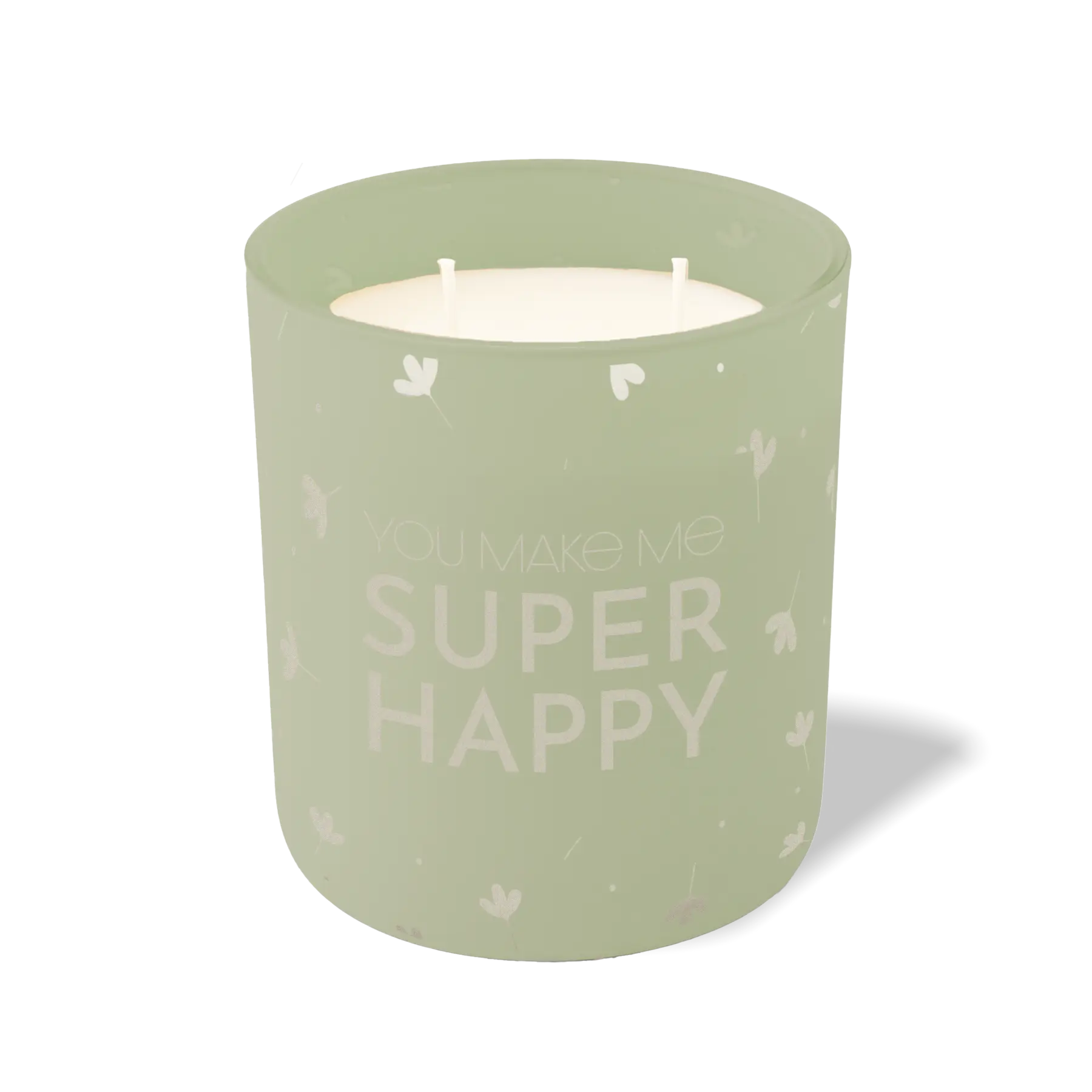 Wild Journey Custom Etched You Make Me Super Happy 12 oz Studio Series Candle in Meadow