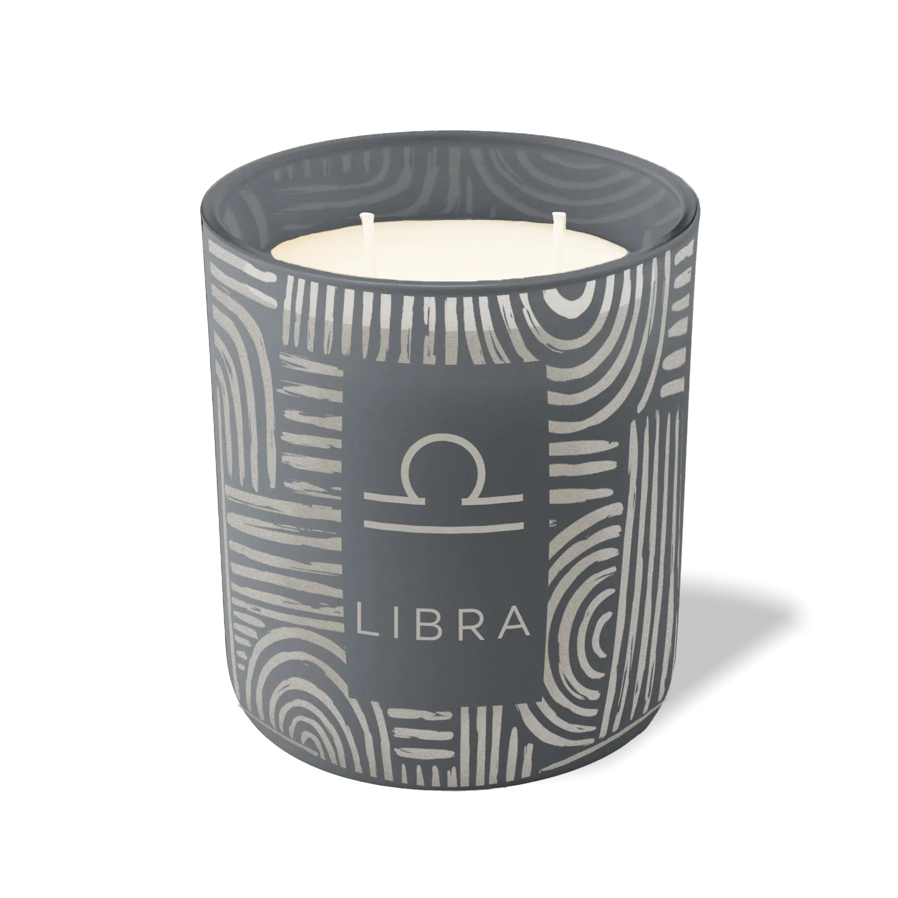 Custom Etched Libra Symbol 12 oz Studio Series Candle - Graphite
