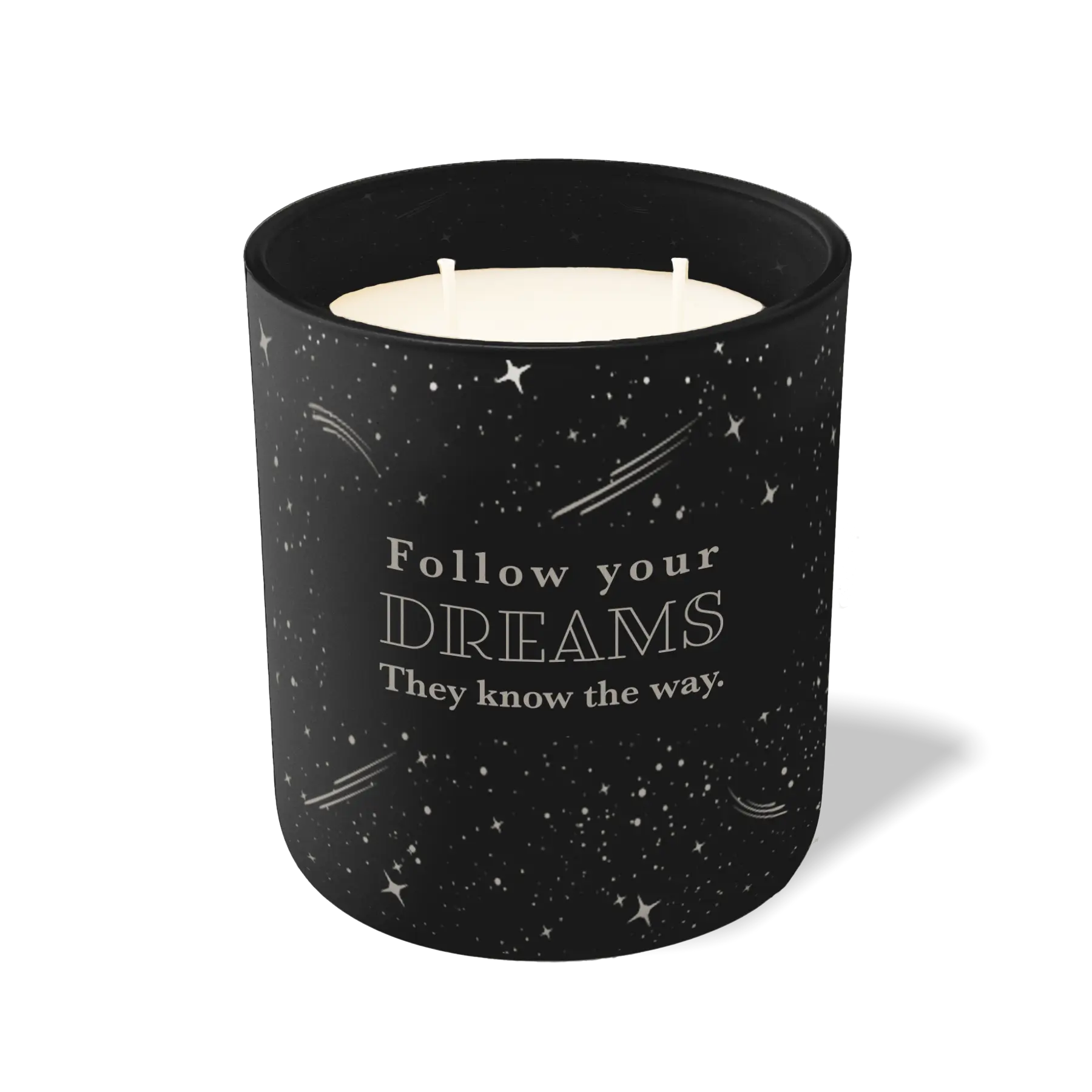 Wild Journey Custom Etched Follow Your Dreams They Know the Way 12 oz Studio Series Candle in Black