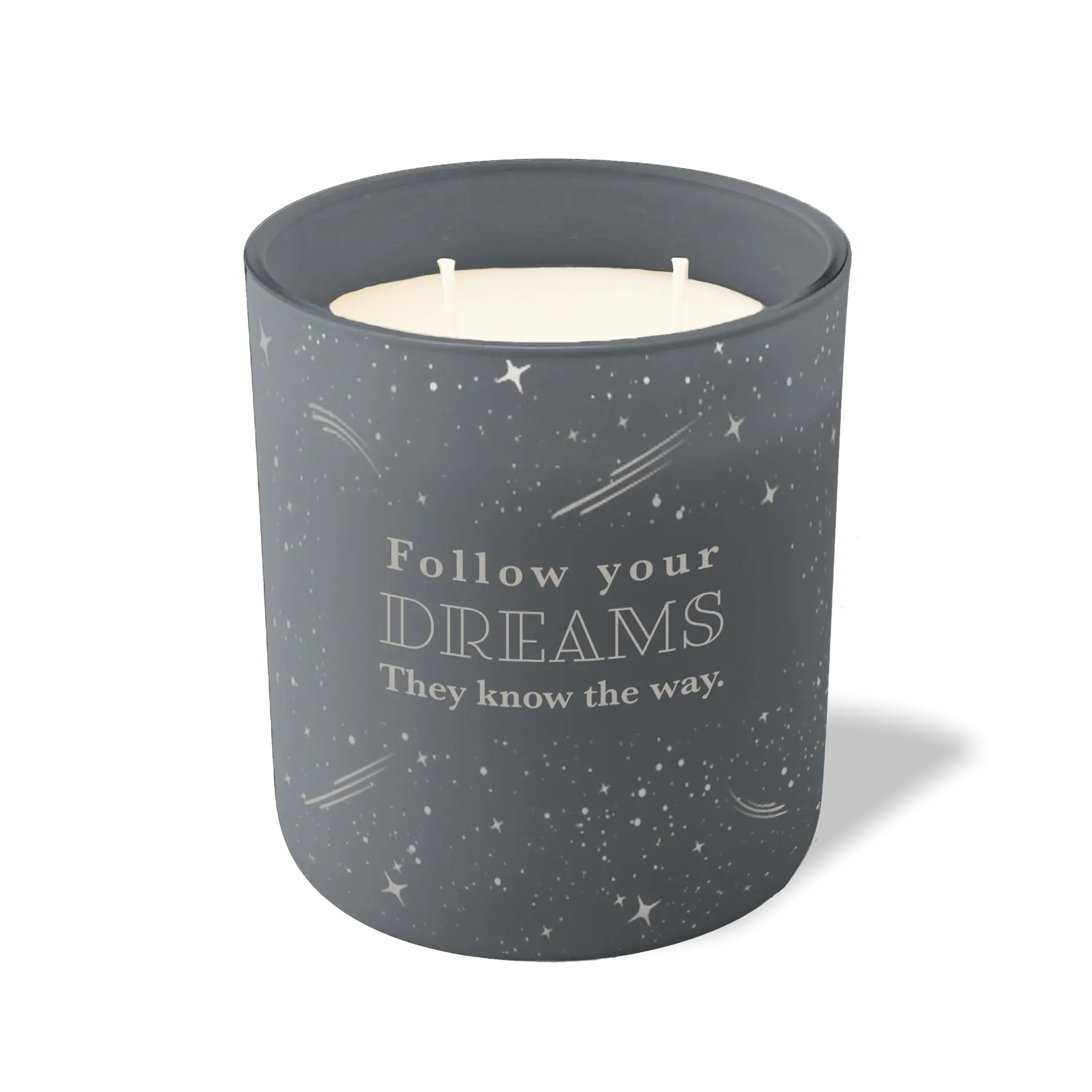 Wild Journey Custom Etched Follow Your Dreams They Know the Way 12 oz Studio Series Candle in Graphite