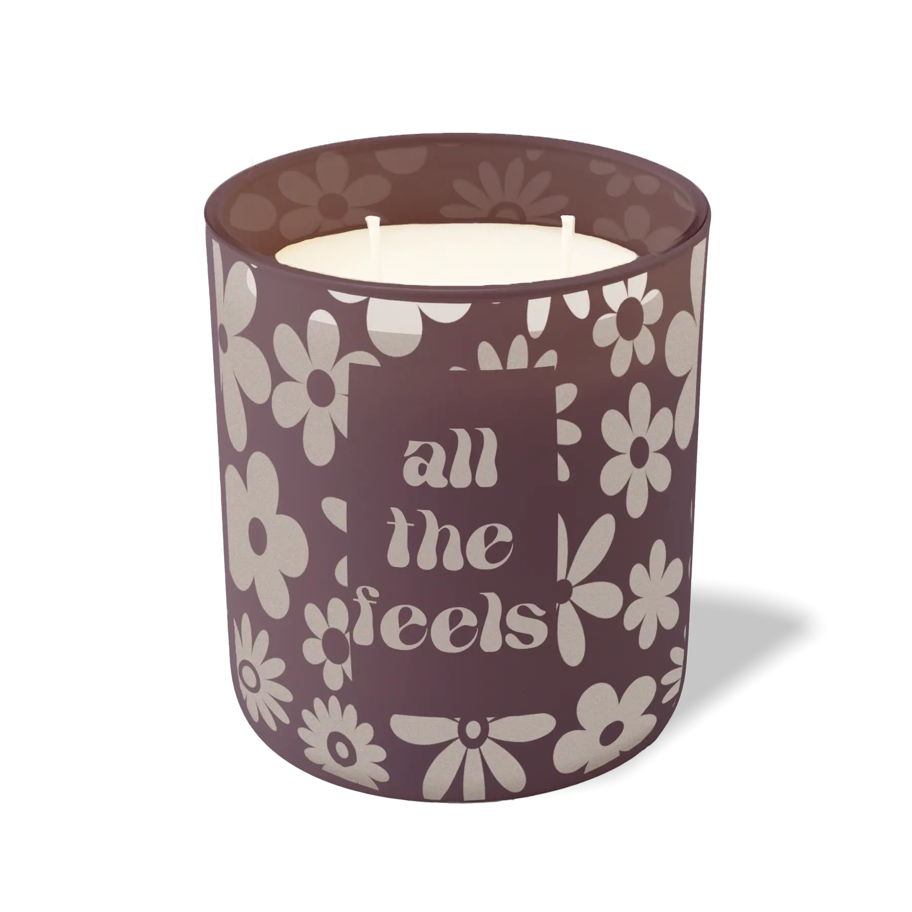 Wild Journey Custom Etched All The Feels 12 oz Studio Series Candle in Velvet Plum