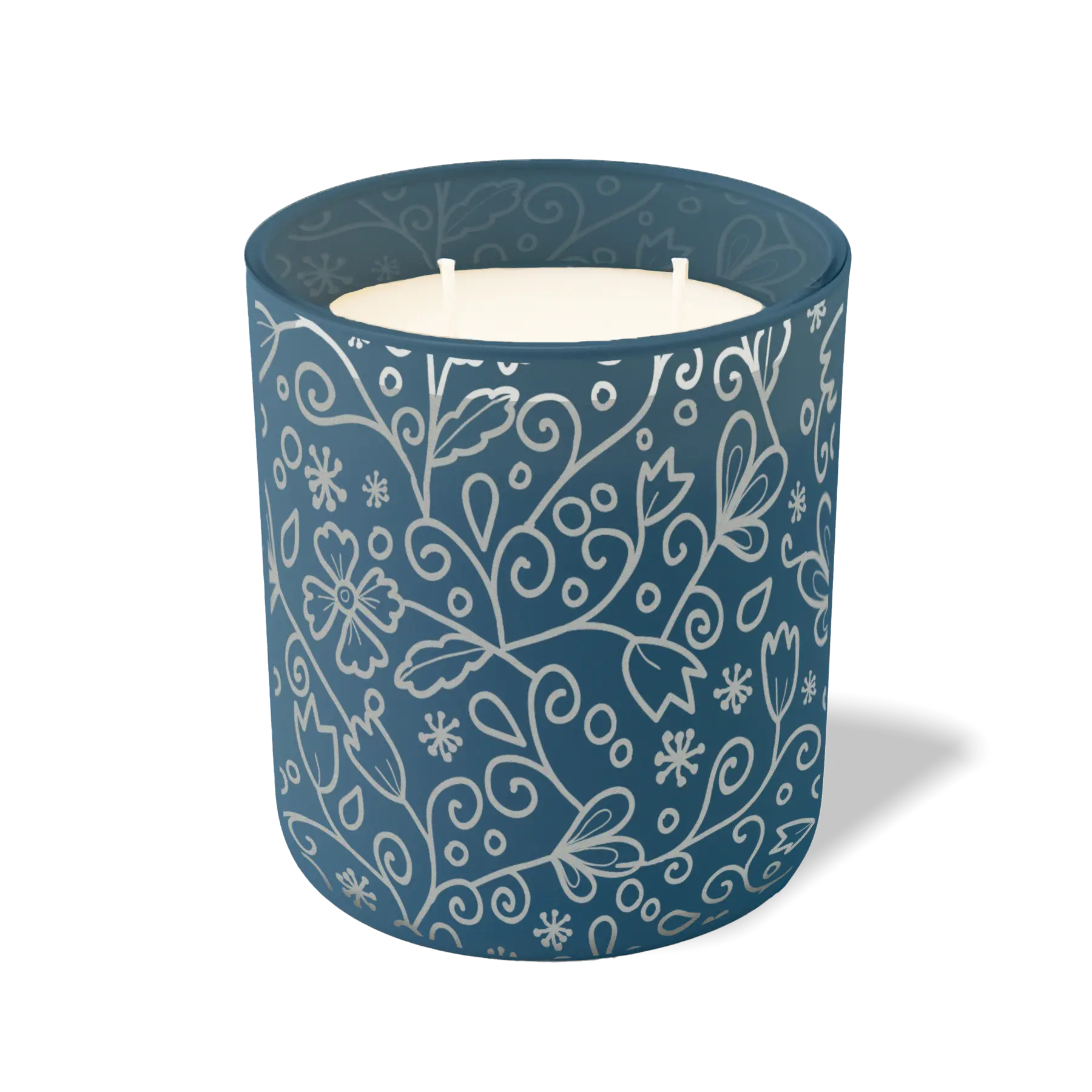 Wild Journey Custom Etched Paisley 12 oz Studio Series Candle in Cobalt