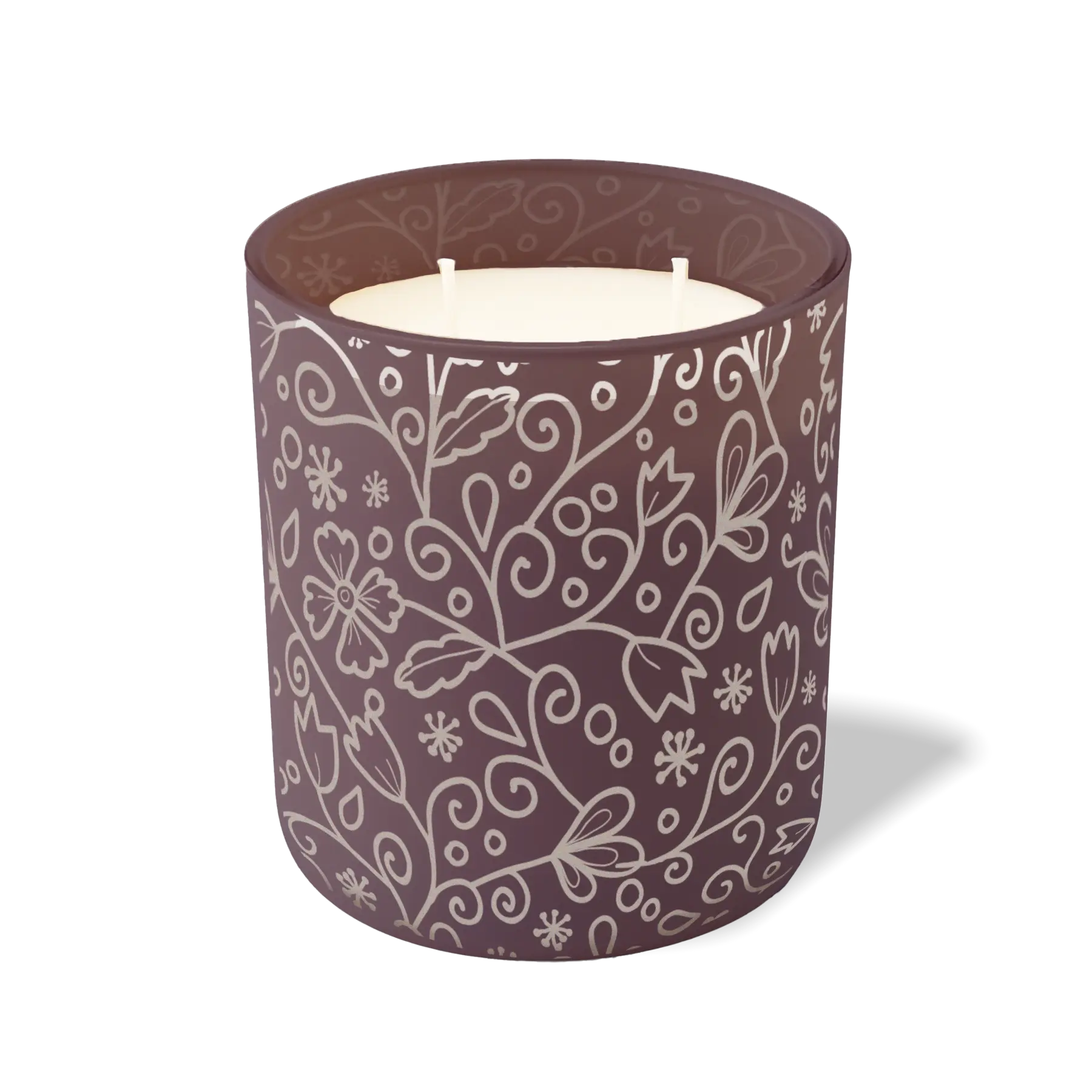 Wild Journey Custom Etched Paisley 12 oz Studio Series Candle in Velvet Plum