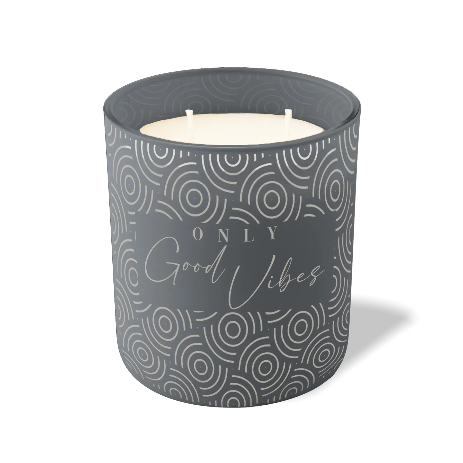 Wild Journey Custom Etched Only Good Vibes 12 oz Studio Series Candle in Graphite