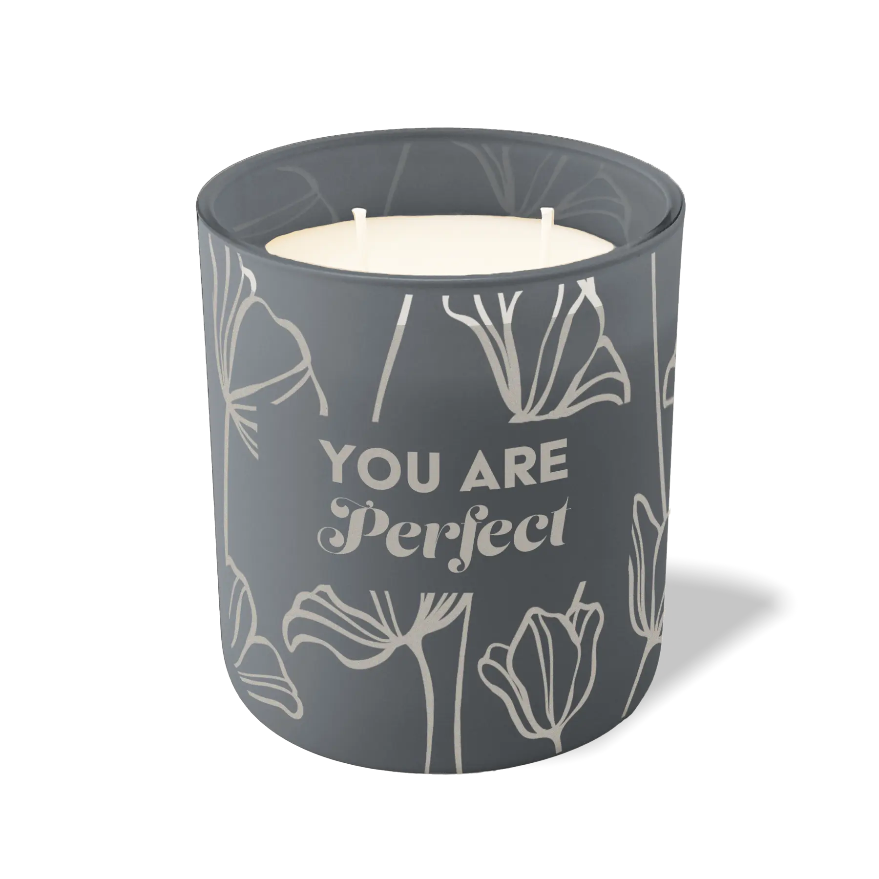 Custom Etched You Are Perfect 12 oz Studio Series Candle - Graphite