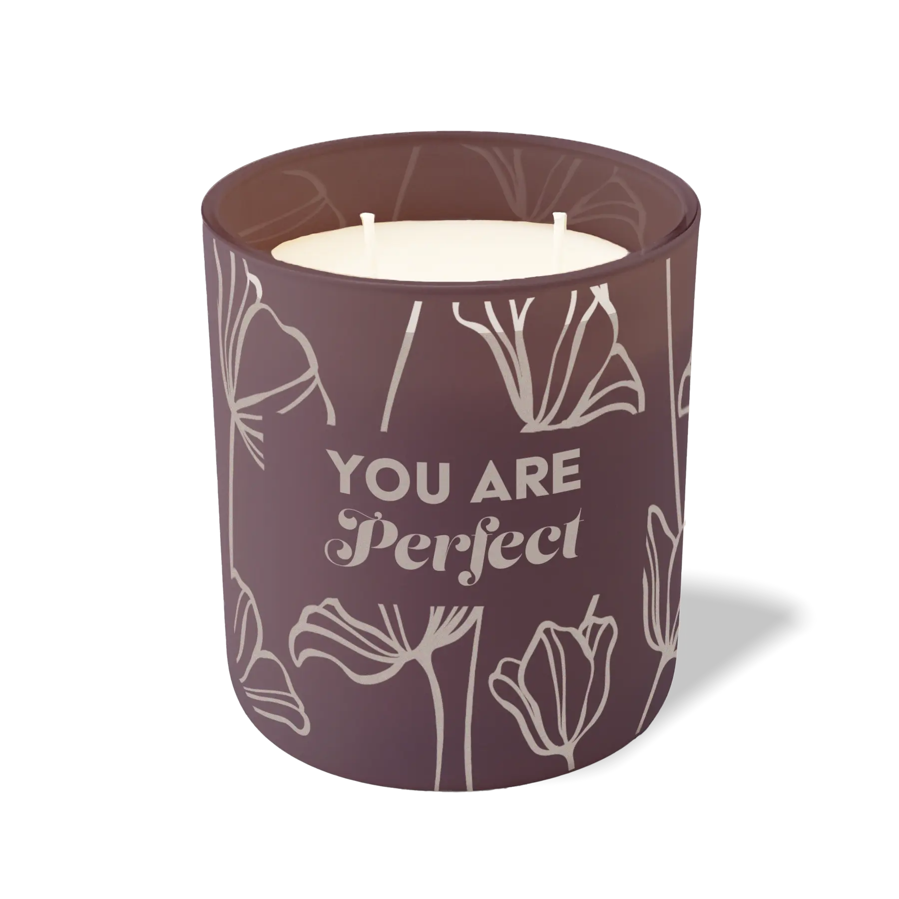 Wild Journey Custom Etched You Are Perfect 12 oz Studio Series Candle in Velvet Plum