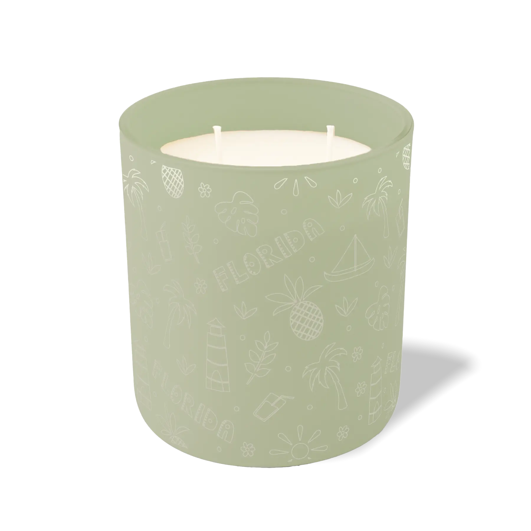 Wild Journey Custom Etched Florida Sketched 12 oz Studio Series Candle in Meadow