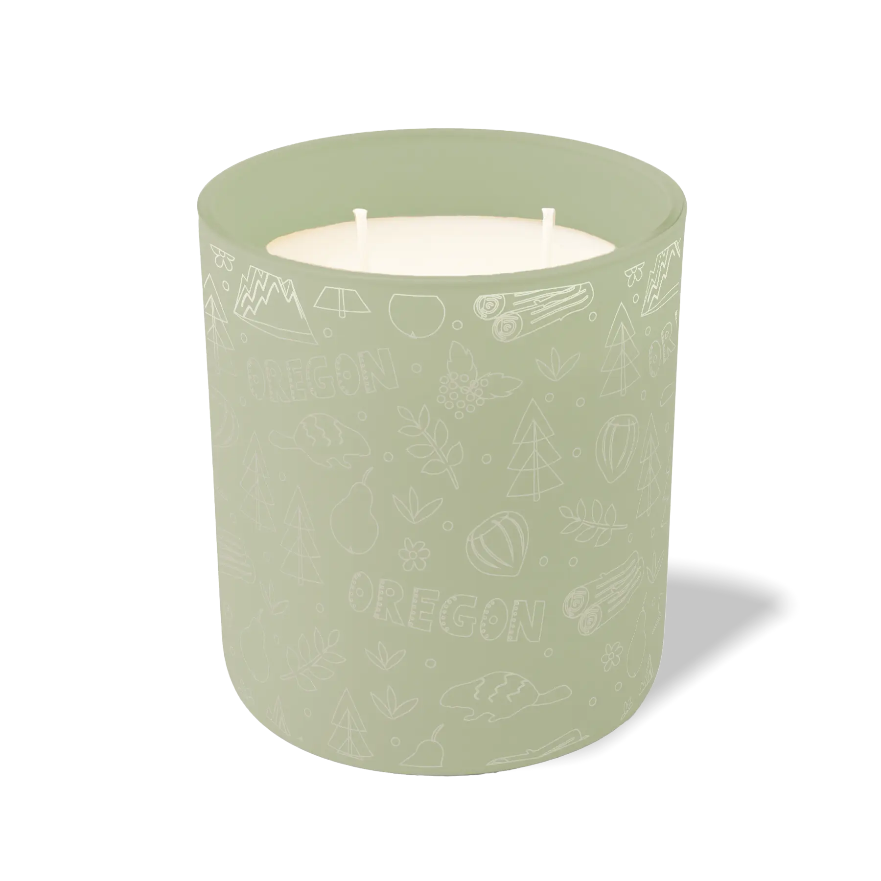 Wild Journey Custom Etched Oregon Sketched 12 oz Studio Series Candle in Meadow