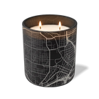 Custom Etched Atlanta Map - 12 oz Candle Black