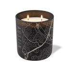 Custom Etched Austin Map - 12 oz Candle Black