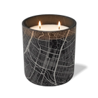 Custom Etched Austin Map - 12 oz Candle Black