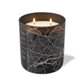 Custom Etched Boston Map - 12 oz Candle Black