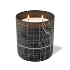 Custom Etched Chicago Map - 12 oz Candle Black
