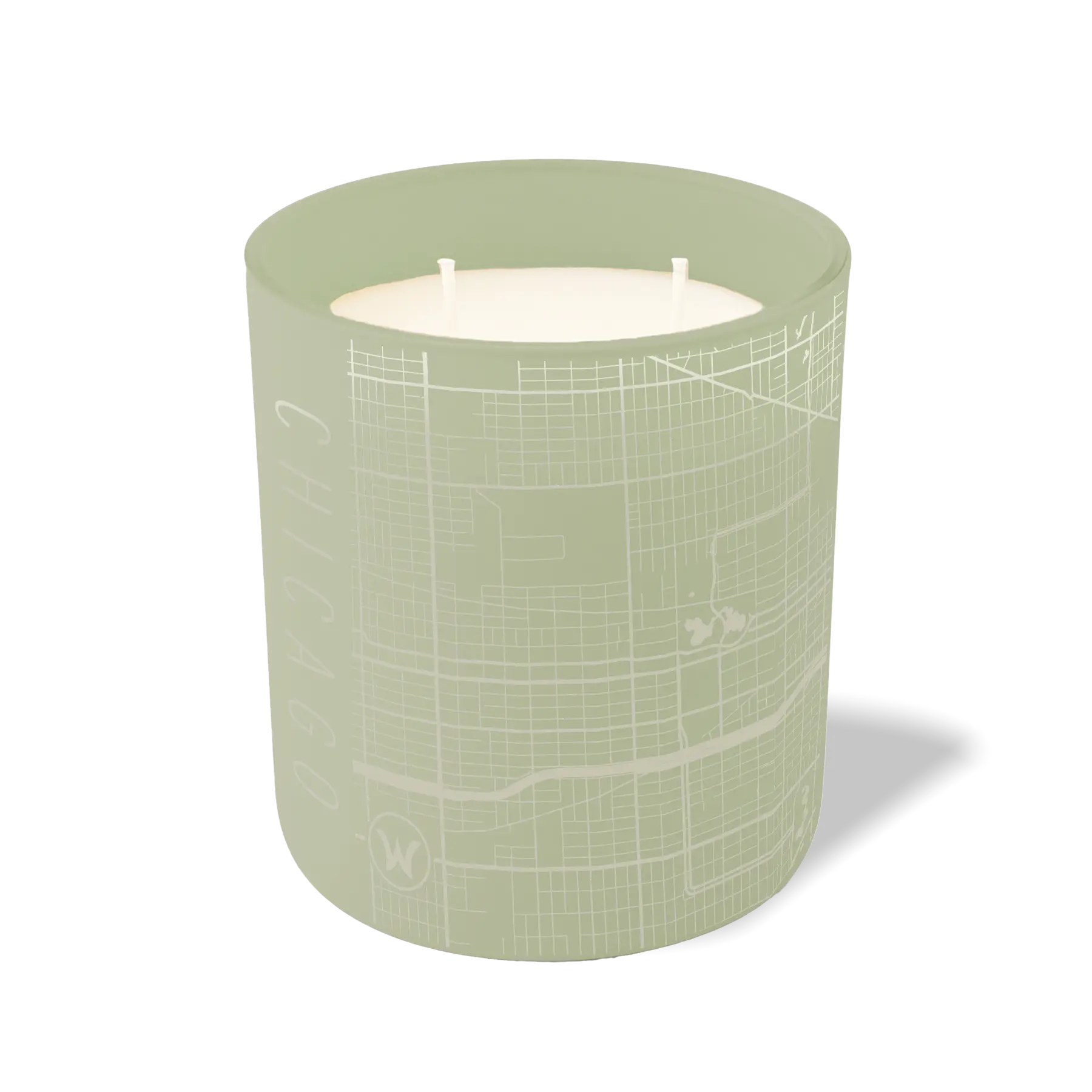 Wild Journey Custom Etched Chicago Map 12 oz Studio Series Candle in Meadow