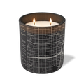 Custom Etched Los Angeles Map - 12 oz Candle Black