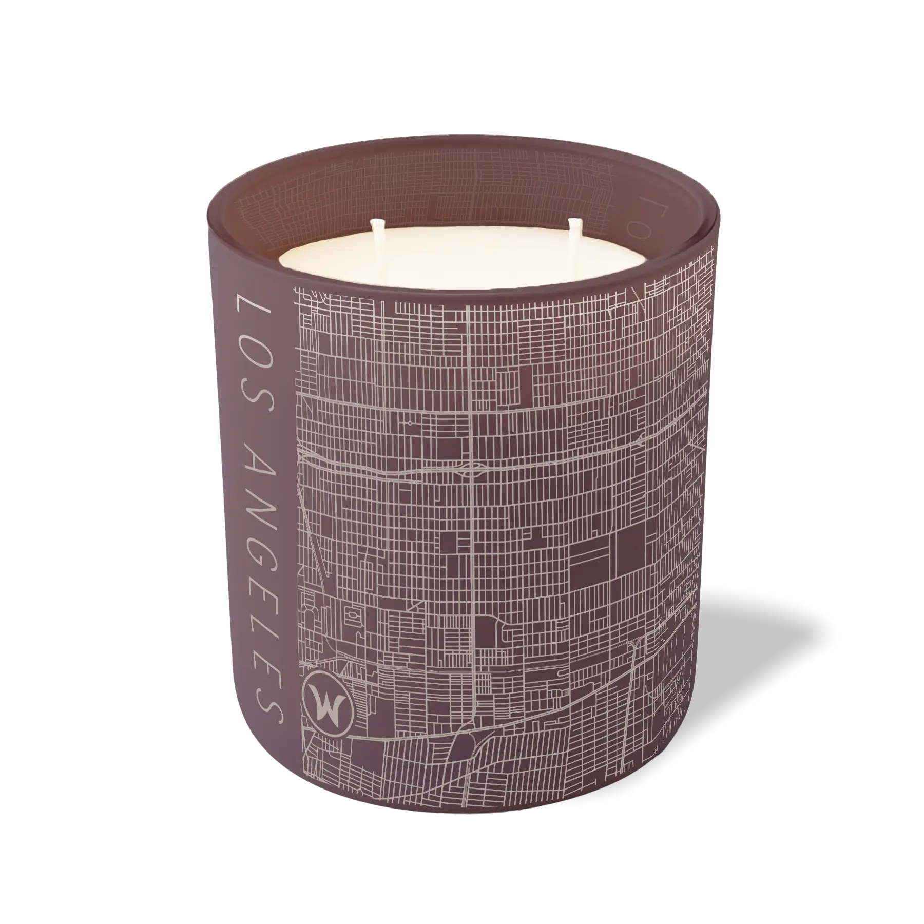 Wild Journey Custom Etched Los Angeles Map 12 oz Studio Series Candle in Velvet Plum