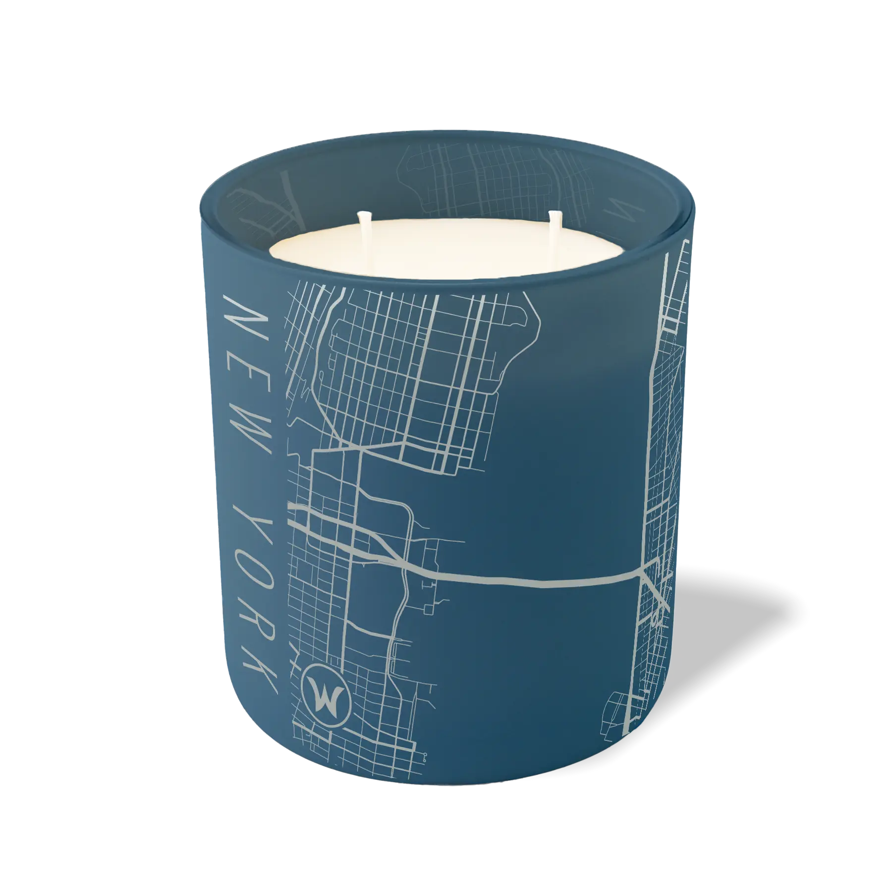 Wild Journey Custom Etched New York City Map 12 oz Studio Series Candle in Cobalt