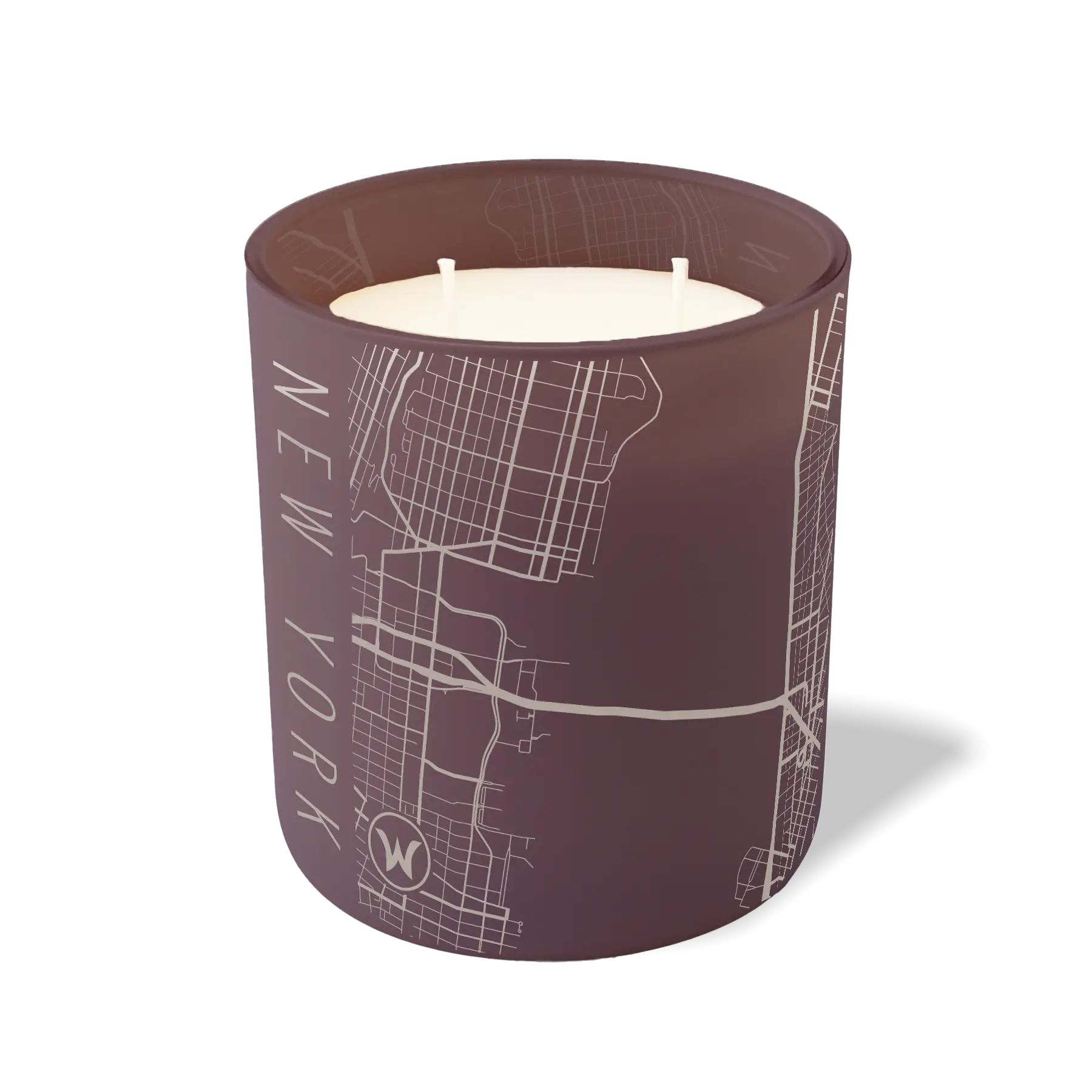 Wild Journey Custom Etched New York City Map 12 oz Studio Series Candle in Velvet Plum