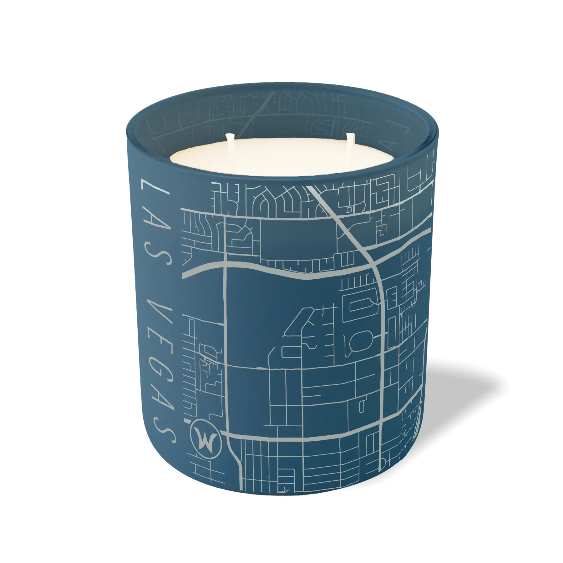 Wild Journey Custom Etched Las Vegas Map 12 oz Studio Series Candle in Cobalt