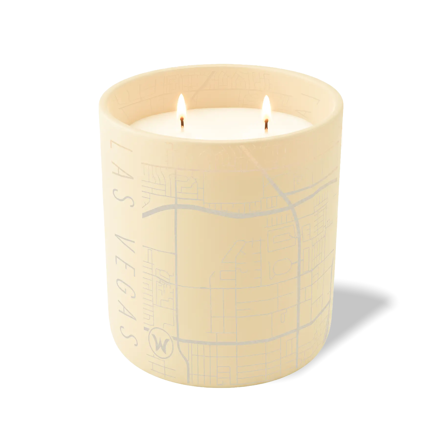 Custom Etched Las Vegas Map - 12 oz Candle Sand