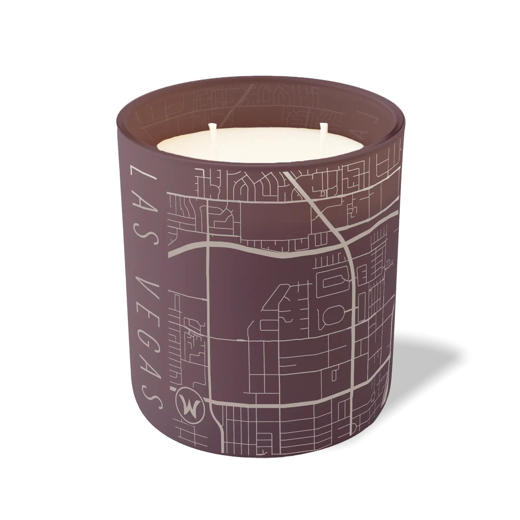 Wild Journey Custom Etched Las Vegas Map 12 oz Studio Series Candle in Velvet Plum