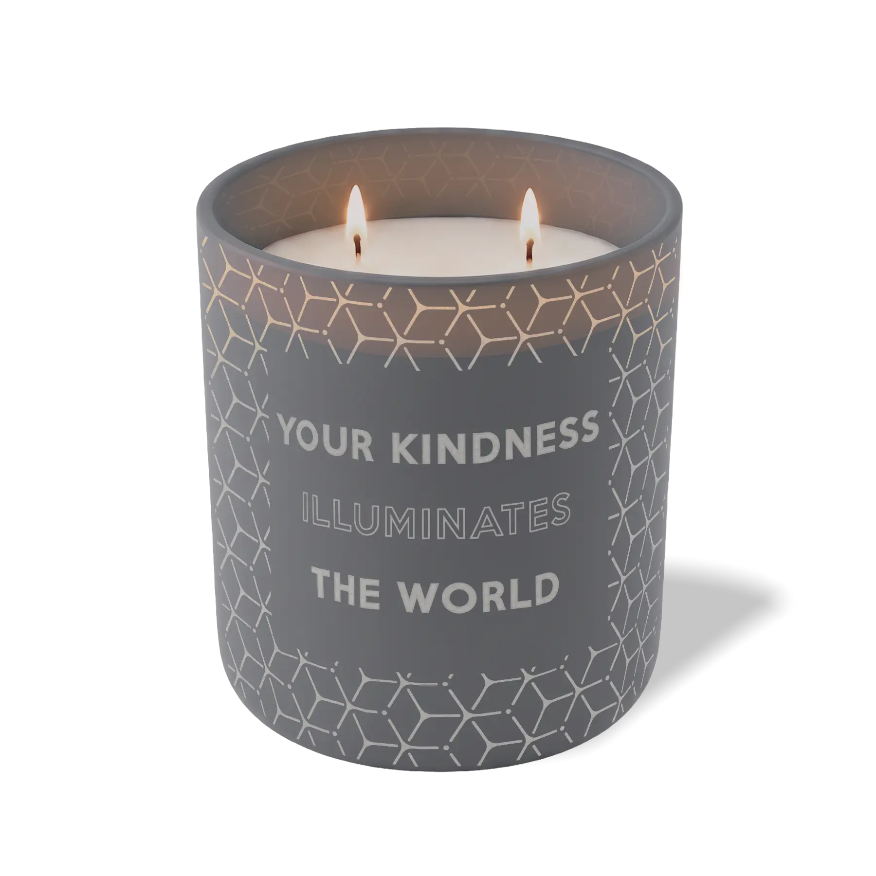 Custom Etched Your Kindness Illuminates the World 12 oz Studio Series Candle - Graphite