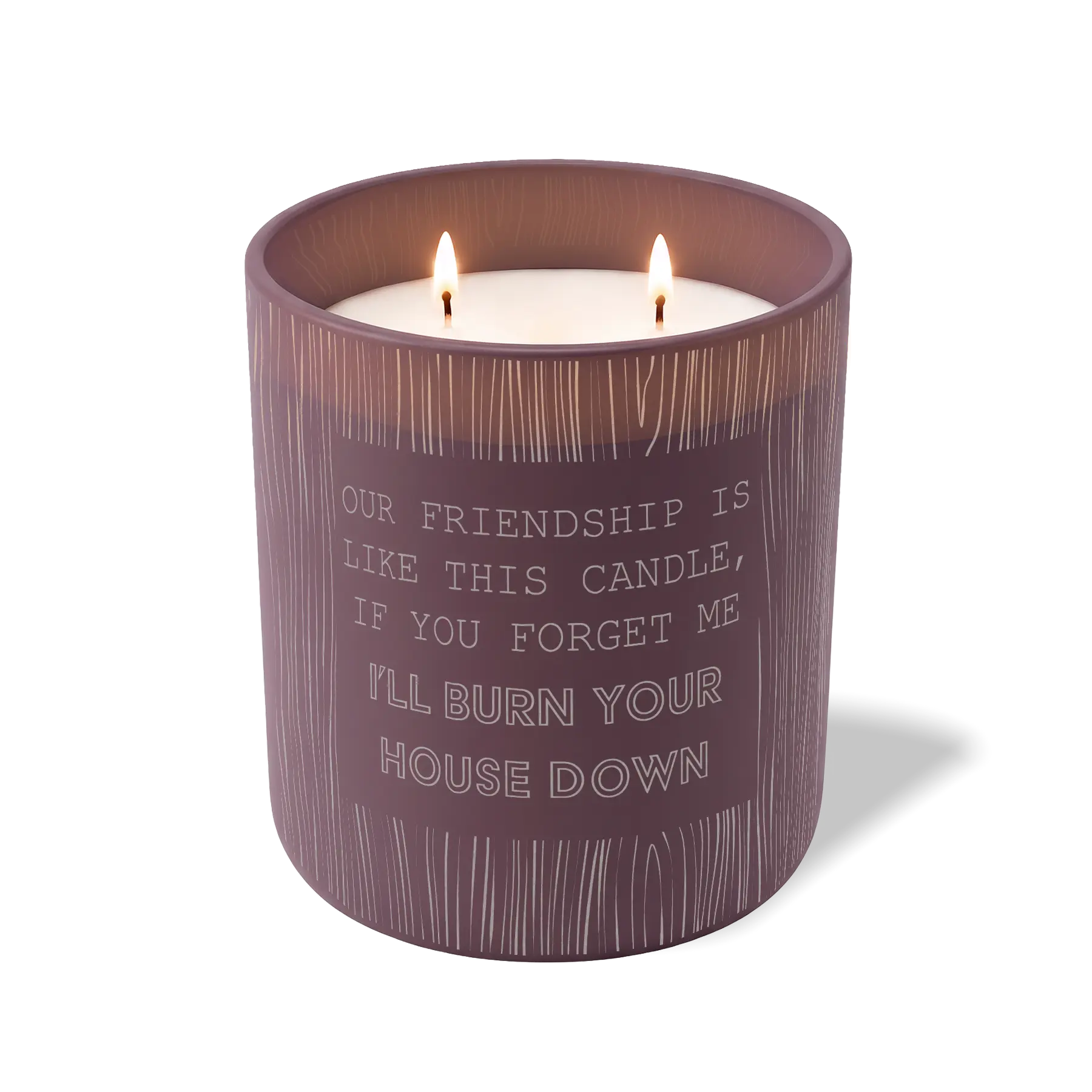 Wild Journey Custom Etched Our Friendship is Like This Candle 12 oz Studio Series Candle in Velvet Plum