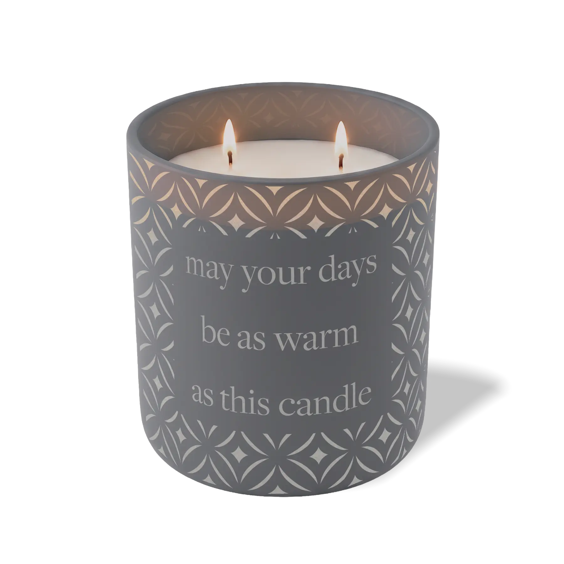 Custom Etched May Your Days Be As Warm 12 oz Studio Series Candle - Graphite