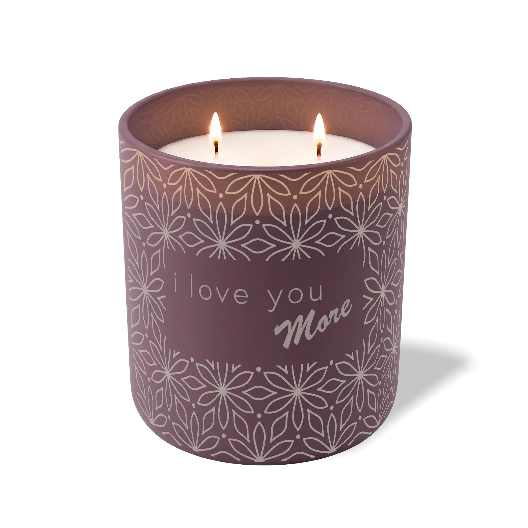 Wild Journey Custom Etched I Love You More 12 oz Studio Series Candle in Velvet Plum