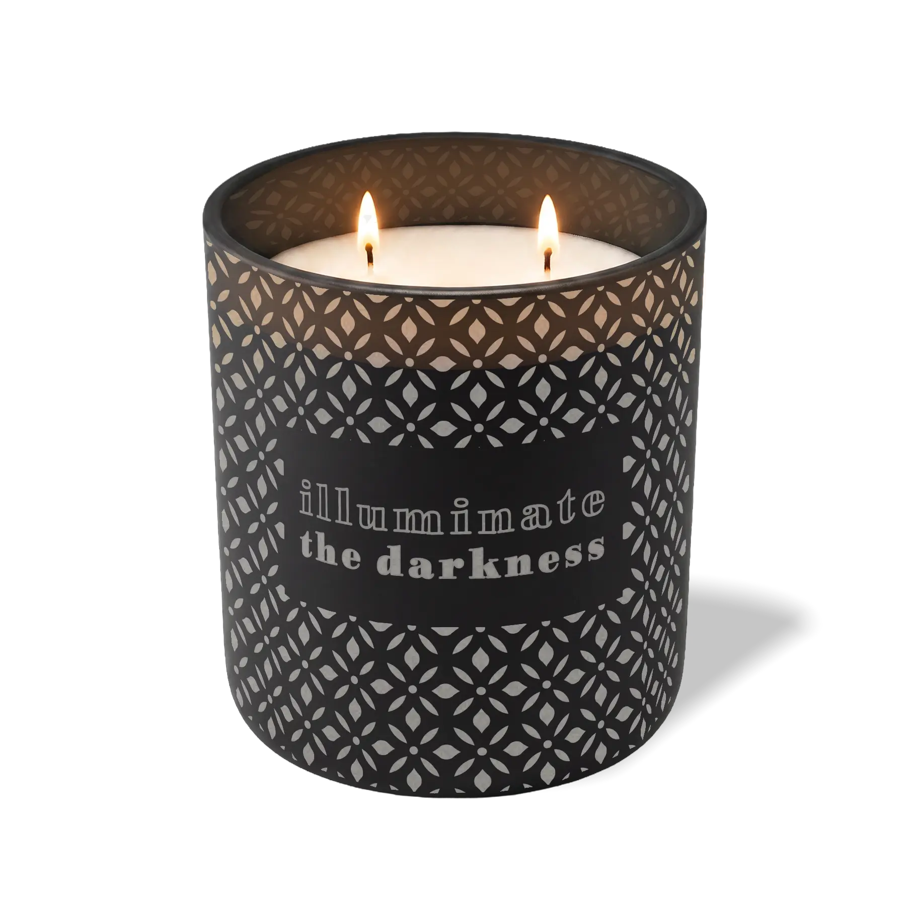 Custom Etched Illuminate the Darkness 12 oz Studio Series Candle - Black