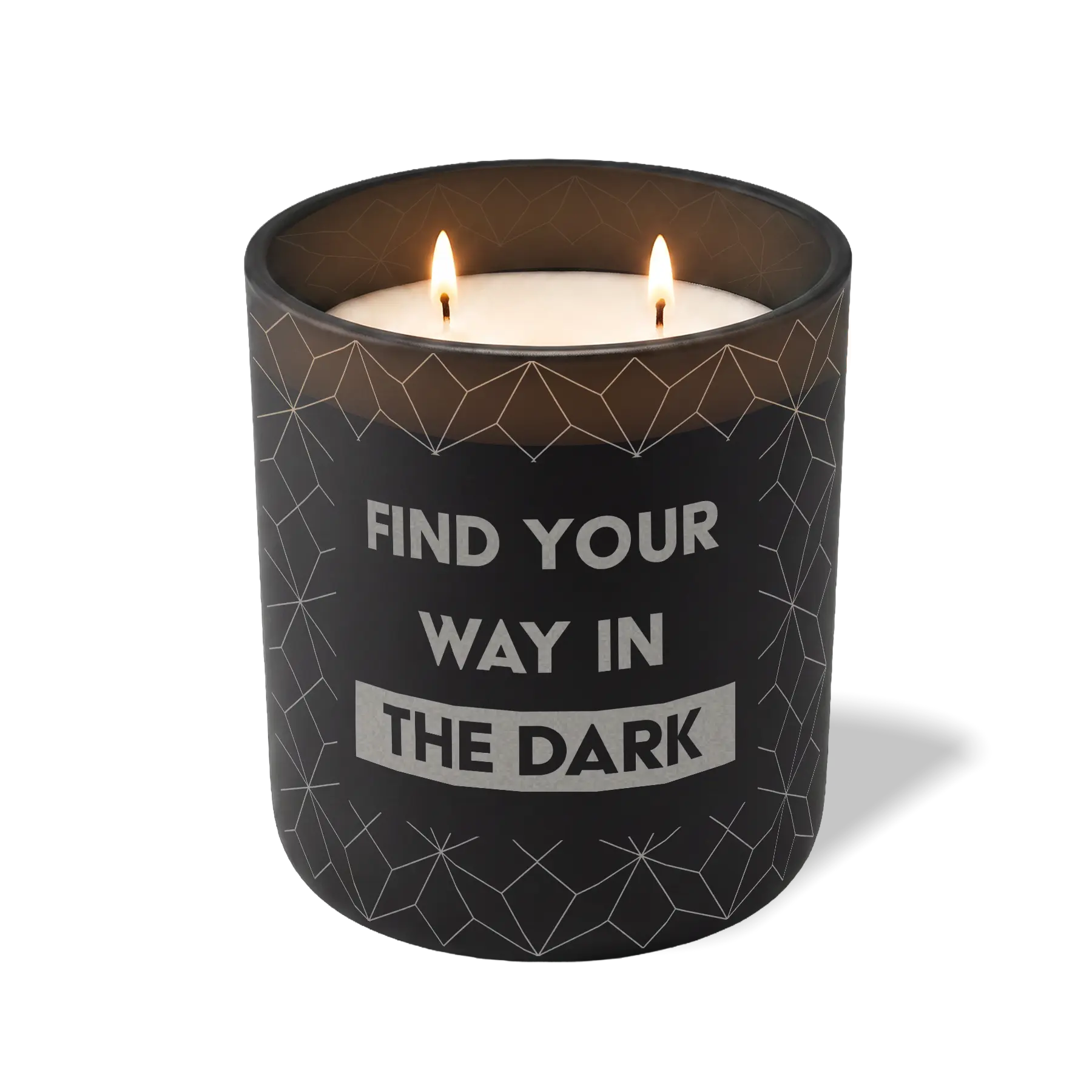 Custom Etched Find Your Way in the Dark 12 oz Studio Series Candle - Black