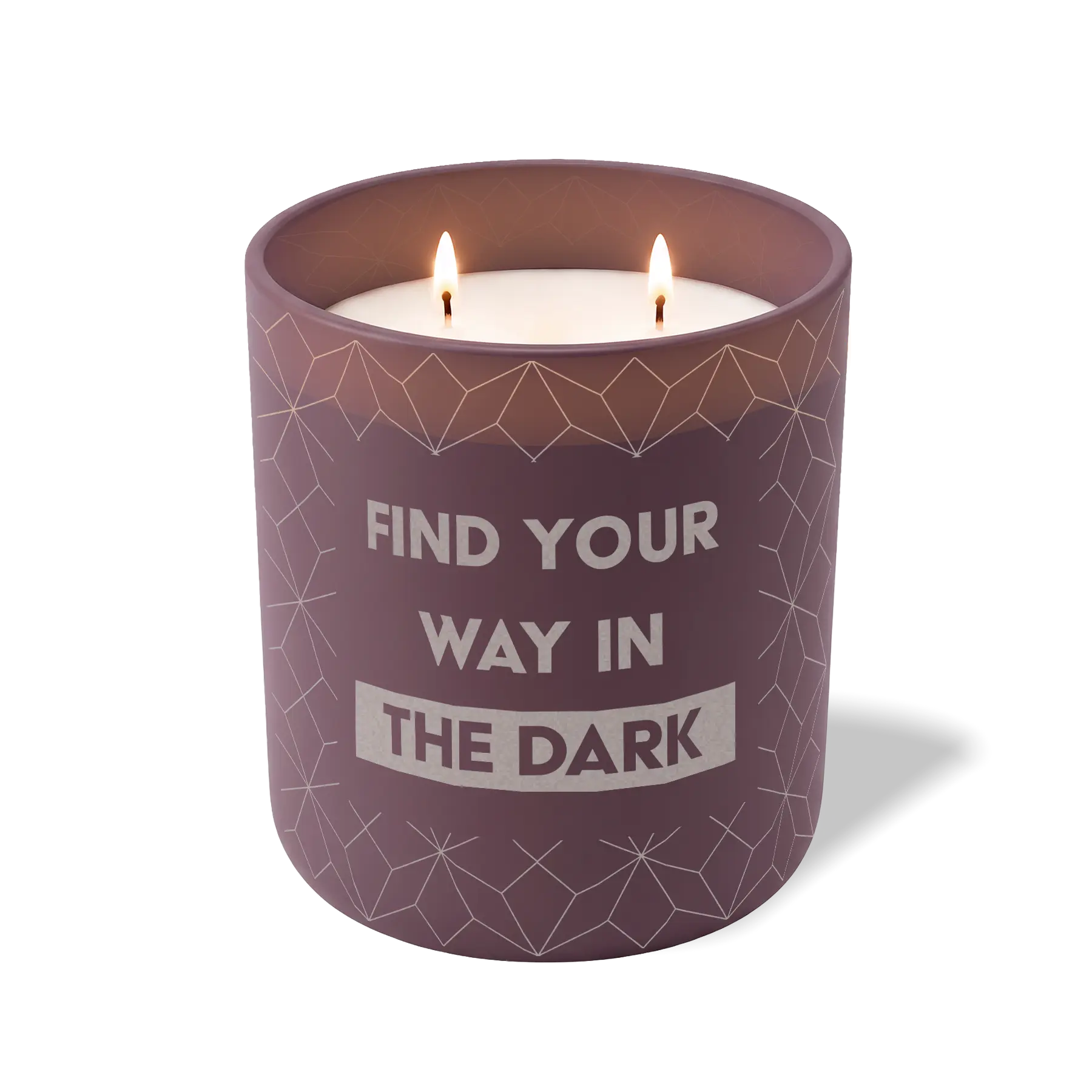 Wild Journey Custom Etched Find Your Way in the Dark 12 oz Studio Series Candle in Velvet Plum