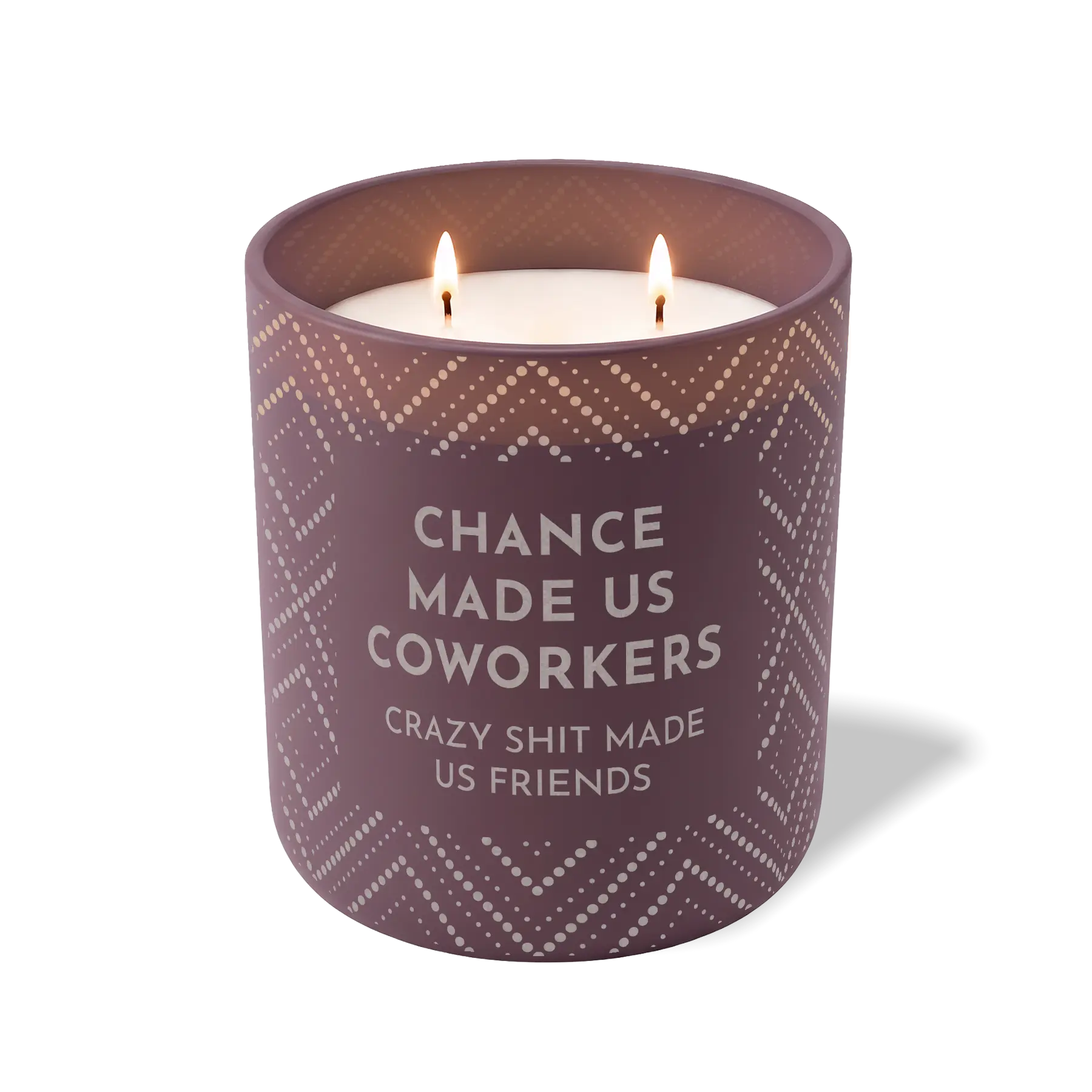 Wild Journey Custom Etched Chance Made Us Coworkers 12 oz Studio Series Candle in Velvet Plum