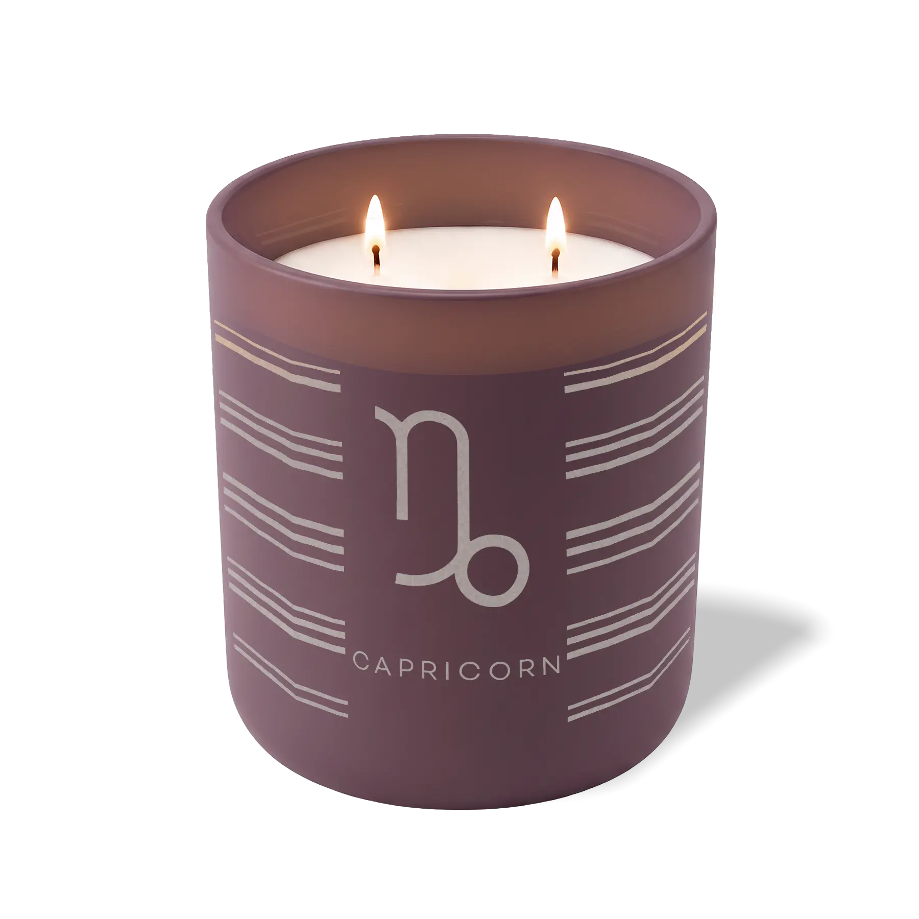 Wild Journey Custom Etched Capricorn Symbol 12 oz Studio Series Candle in Velvet Plum