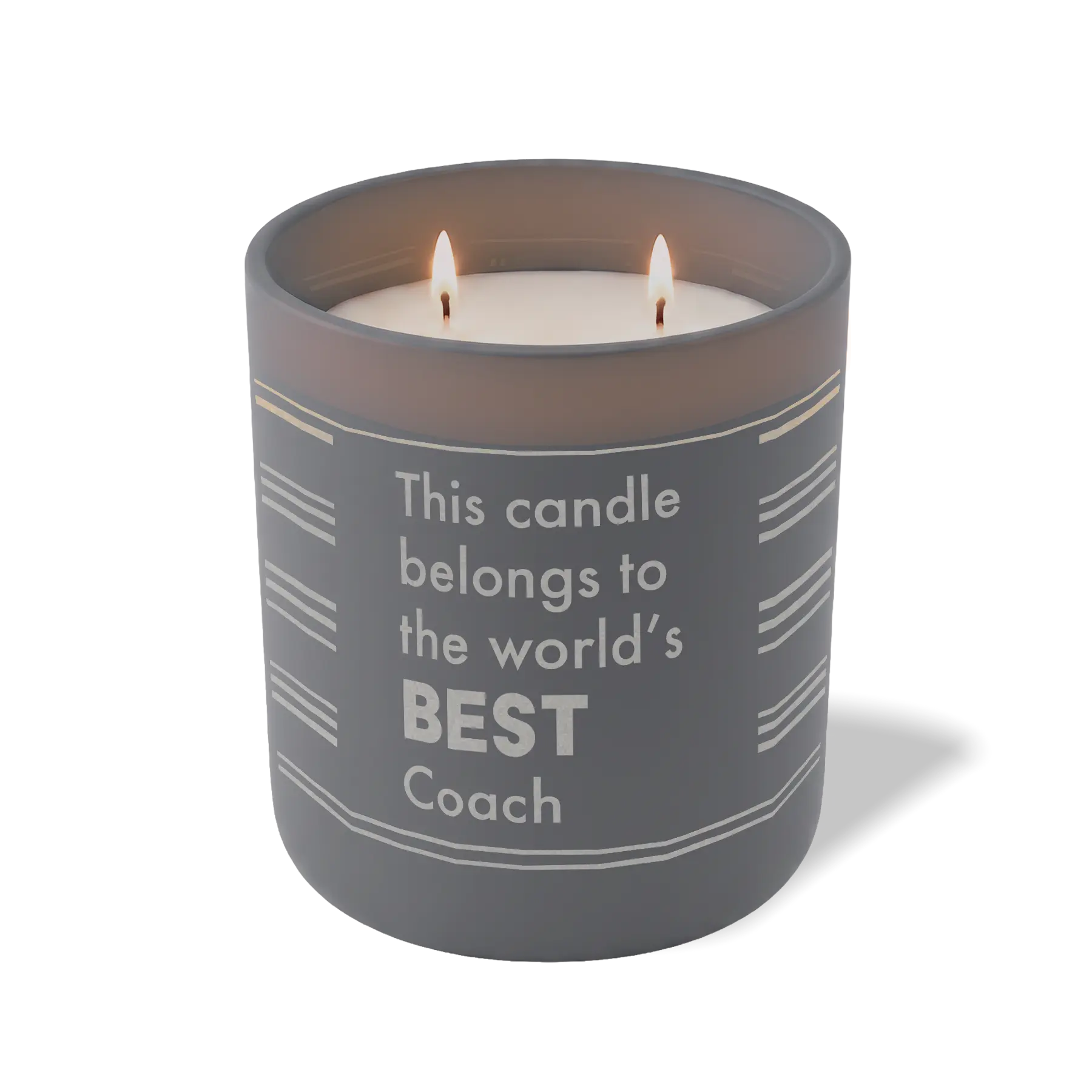 Custom Etched The World's Best Coach 12 oz Studio Series Candle - Graphite